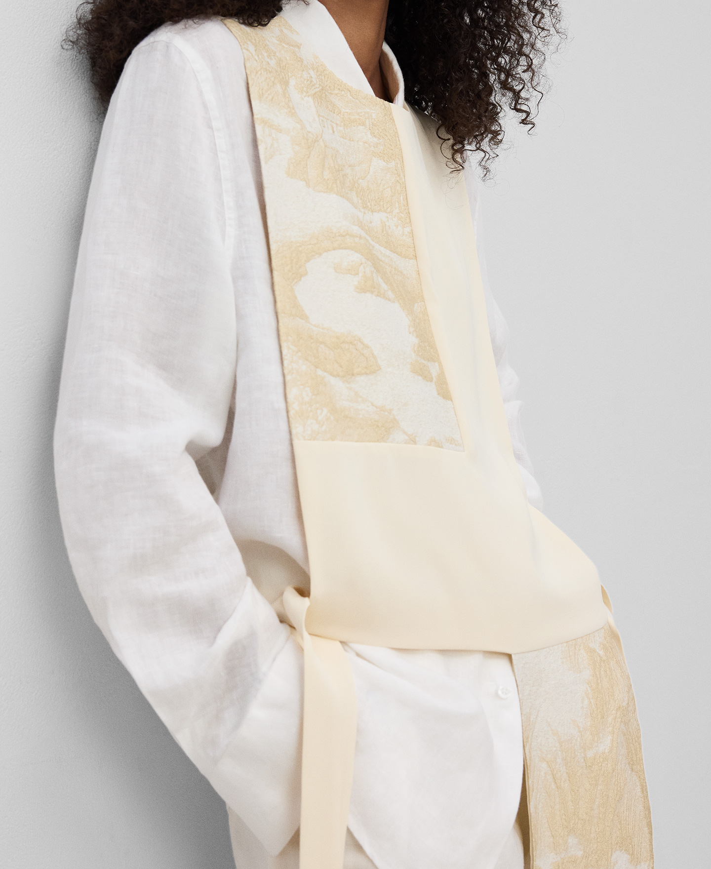 Gilet asymétrique bimatière femme image number 3