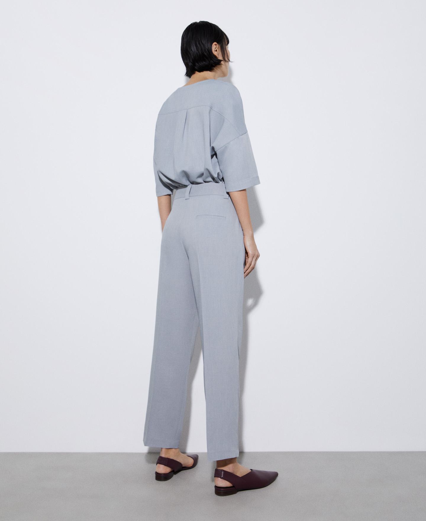 Recycled polyester dart trousers image number 2