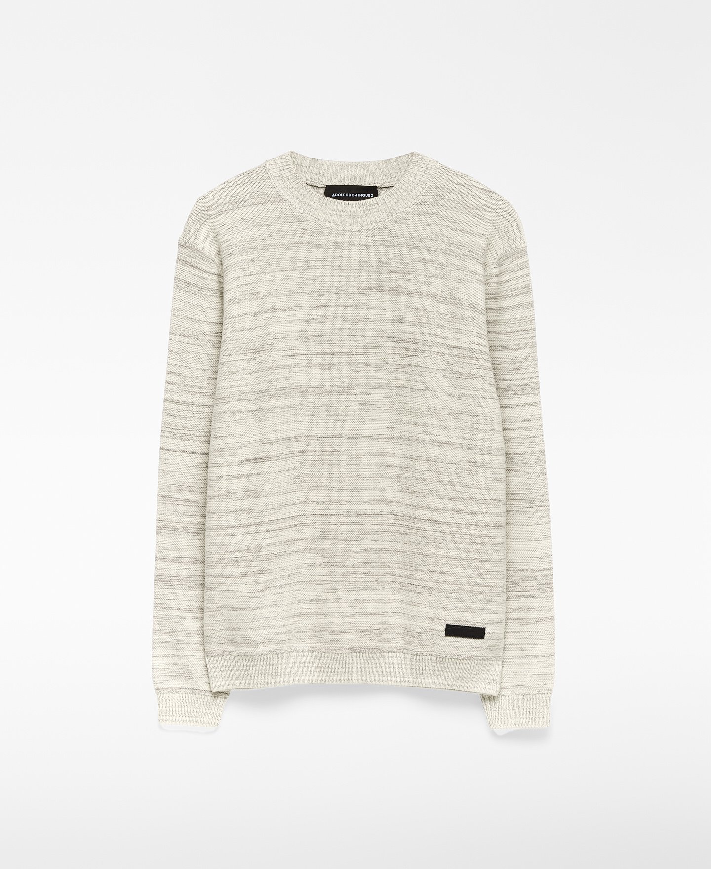 Pull marbré à col rond pour homme image number 4