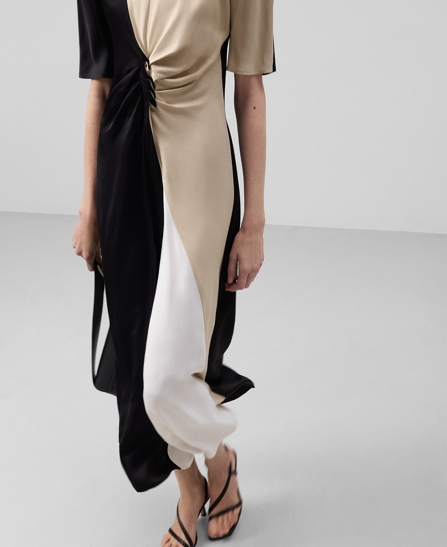 Robe midi tricolore pour femme image number 3