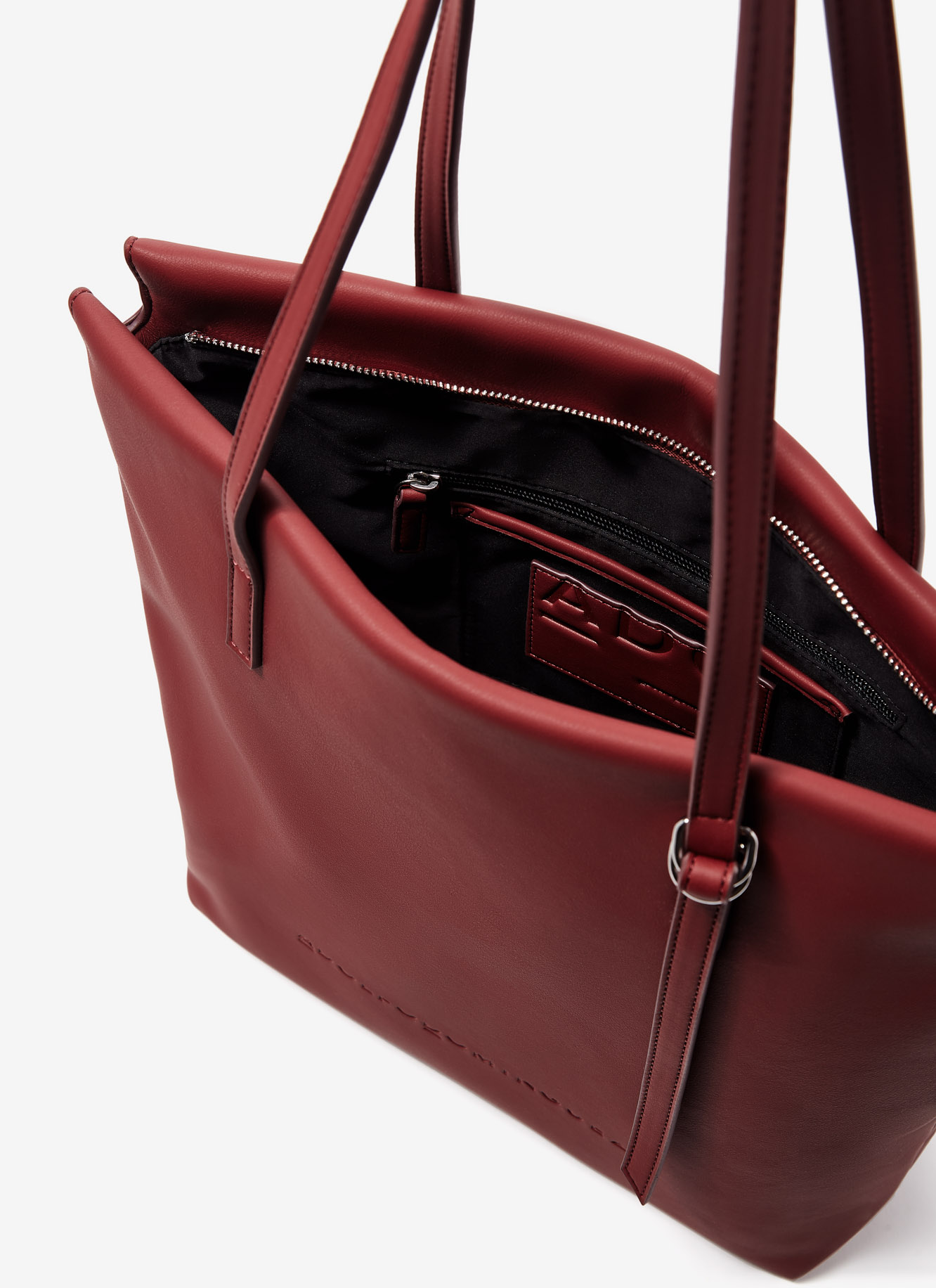 Faux leather shopper bag image number 1