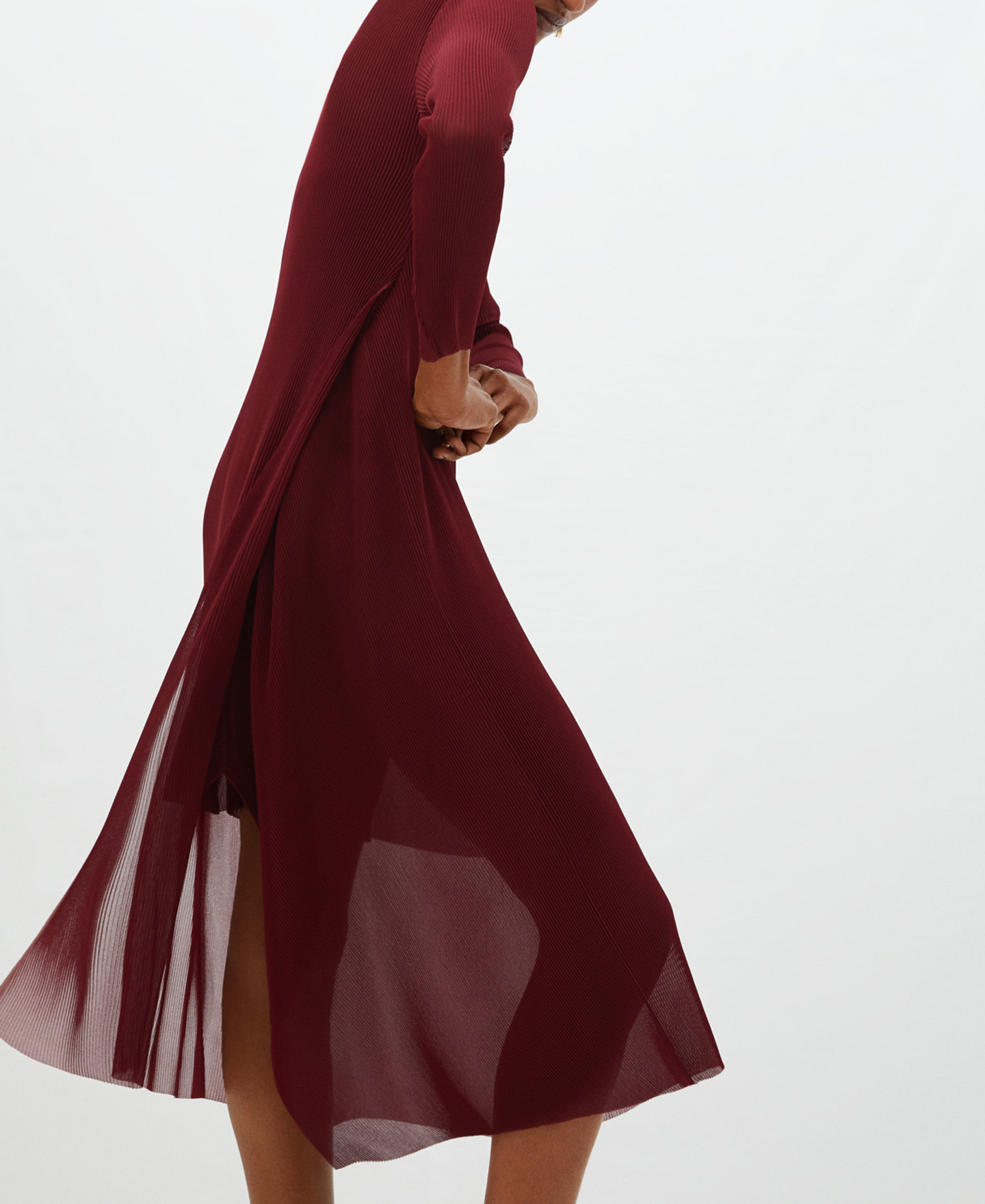 Vestido largo escote redondo image number 3