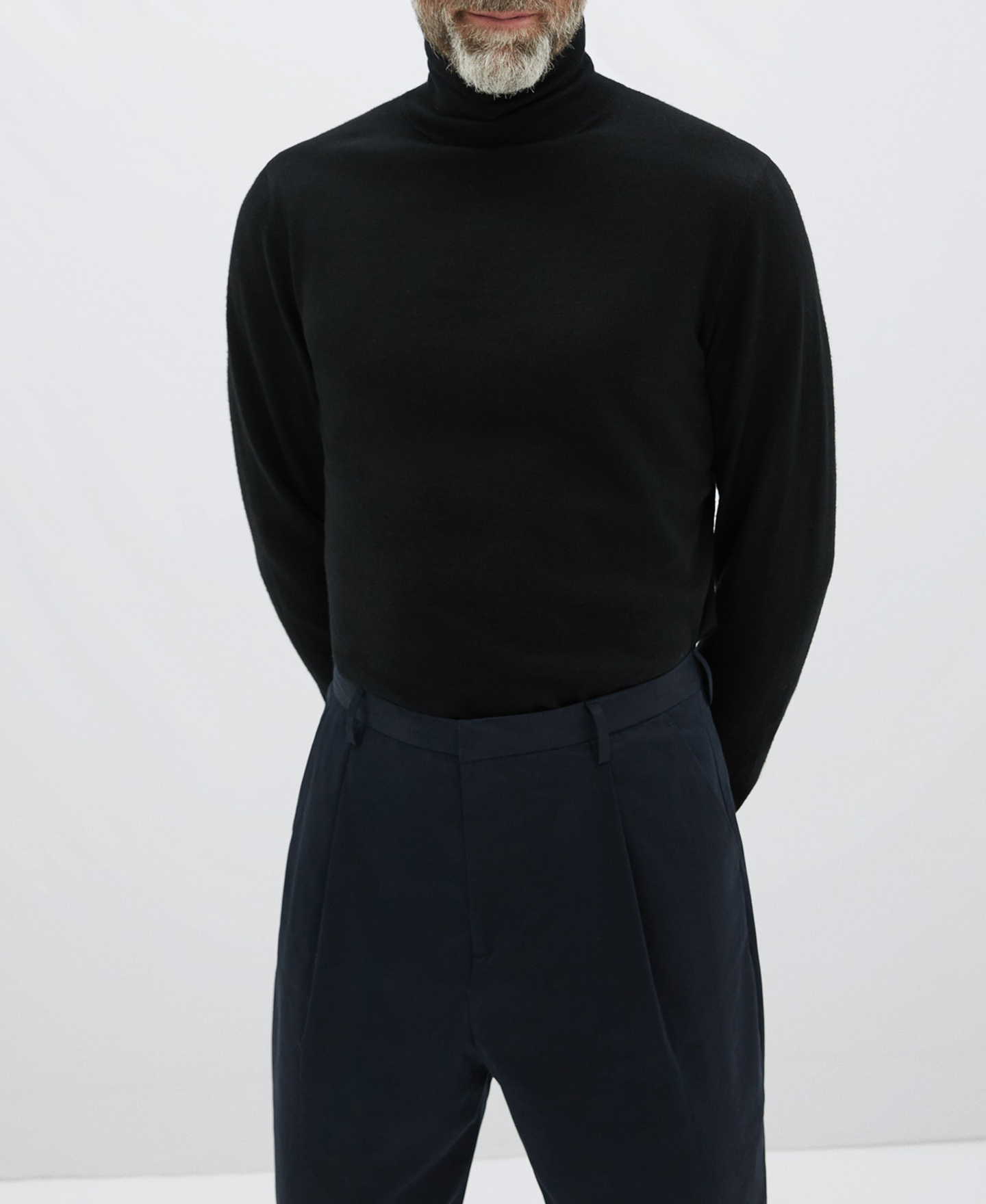 Straight cut cotton pants image number 3