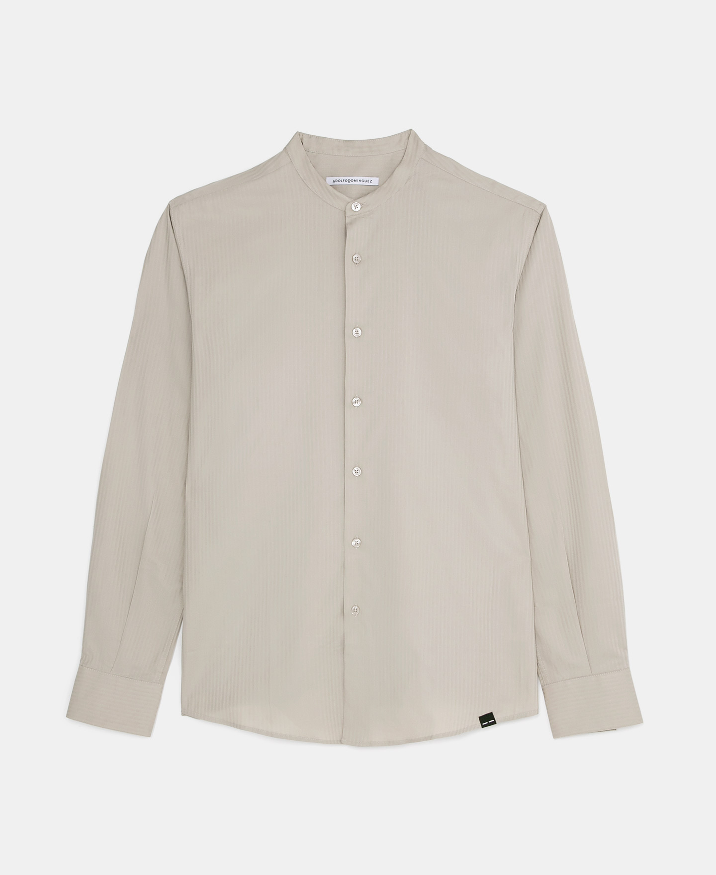 Mao collar shirt in cotton image number 4