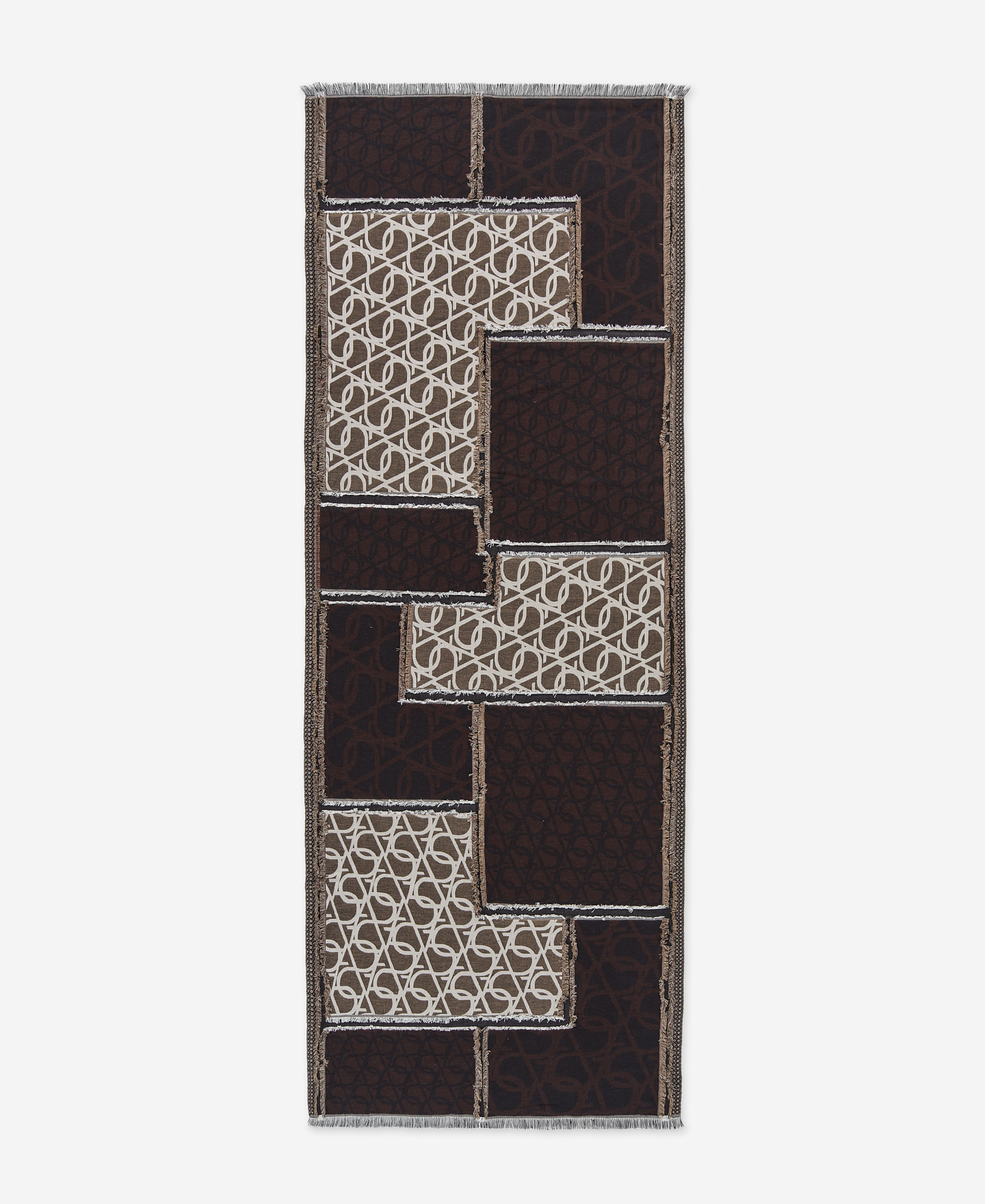 Patchwork printed jacquard shawl image number 0