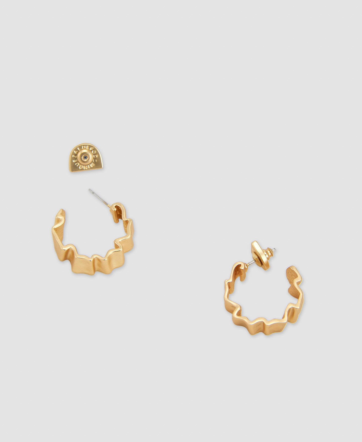 Zinc folded earring image number 2