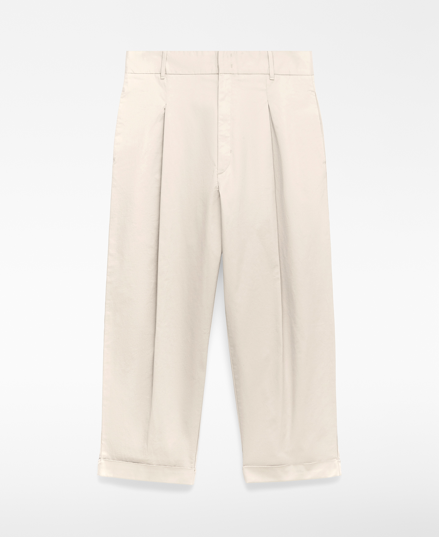 Straight pleated trousers image number 4