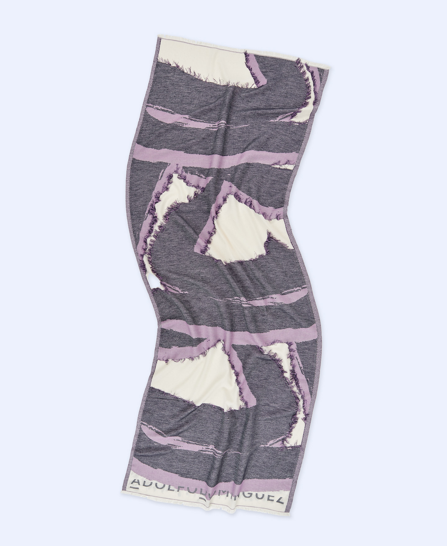 Cotton printed shawl with fringes image number 1