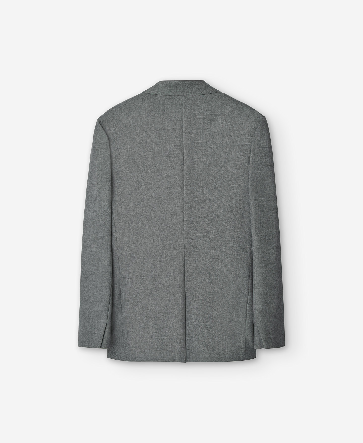 Grey melange one button blazer for men image number 5