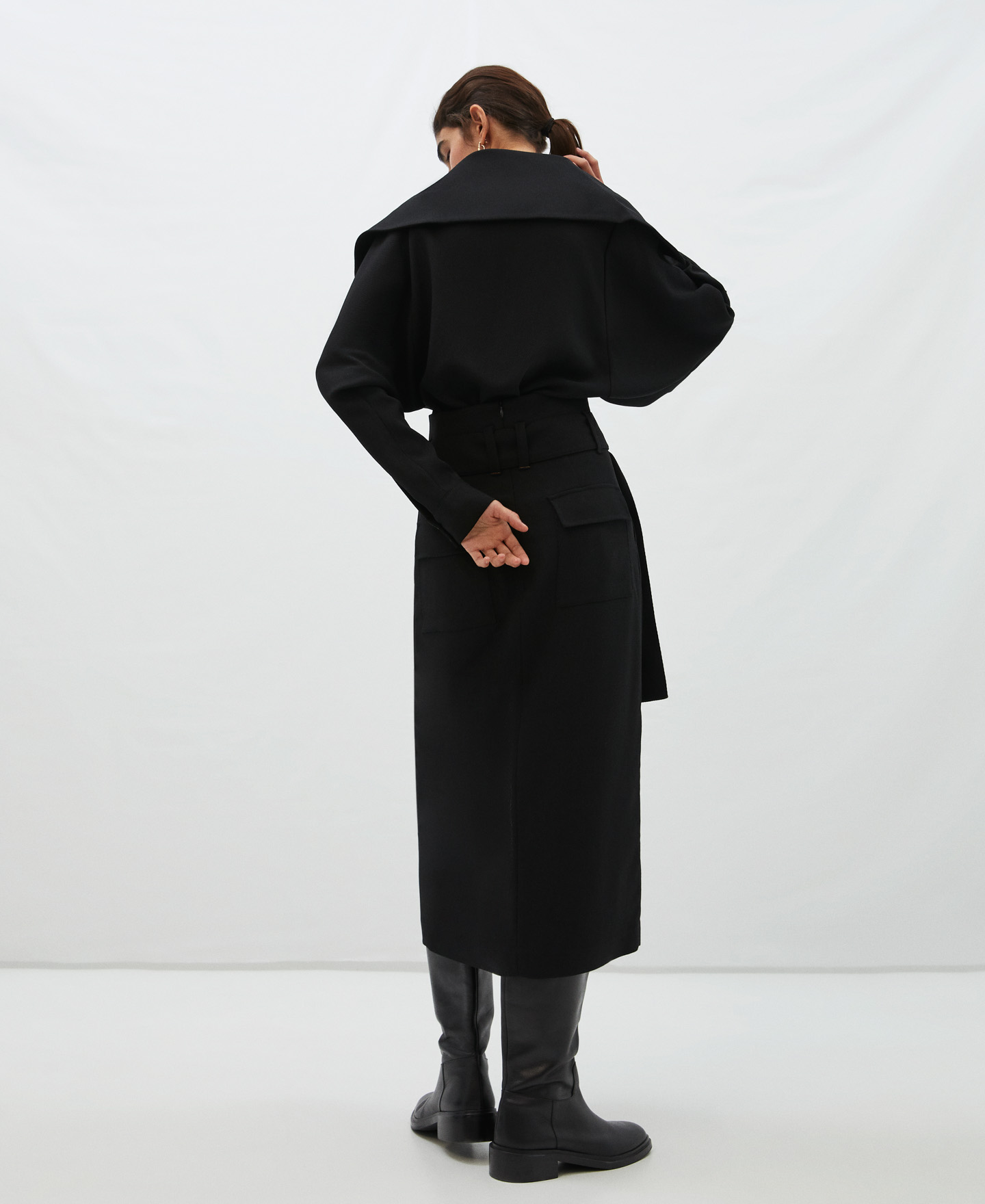 Straight skirt in twill fabric image number 2