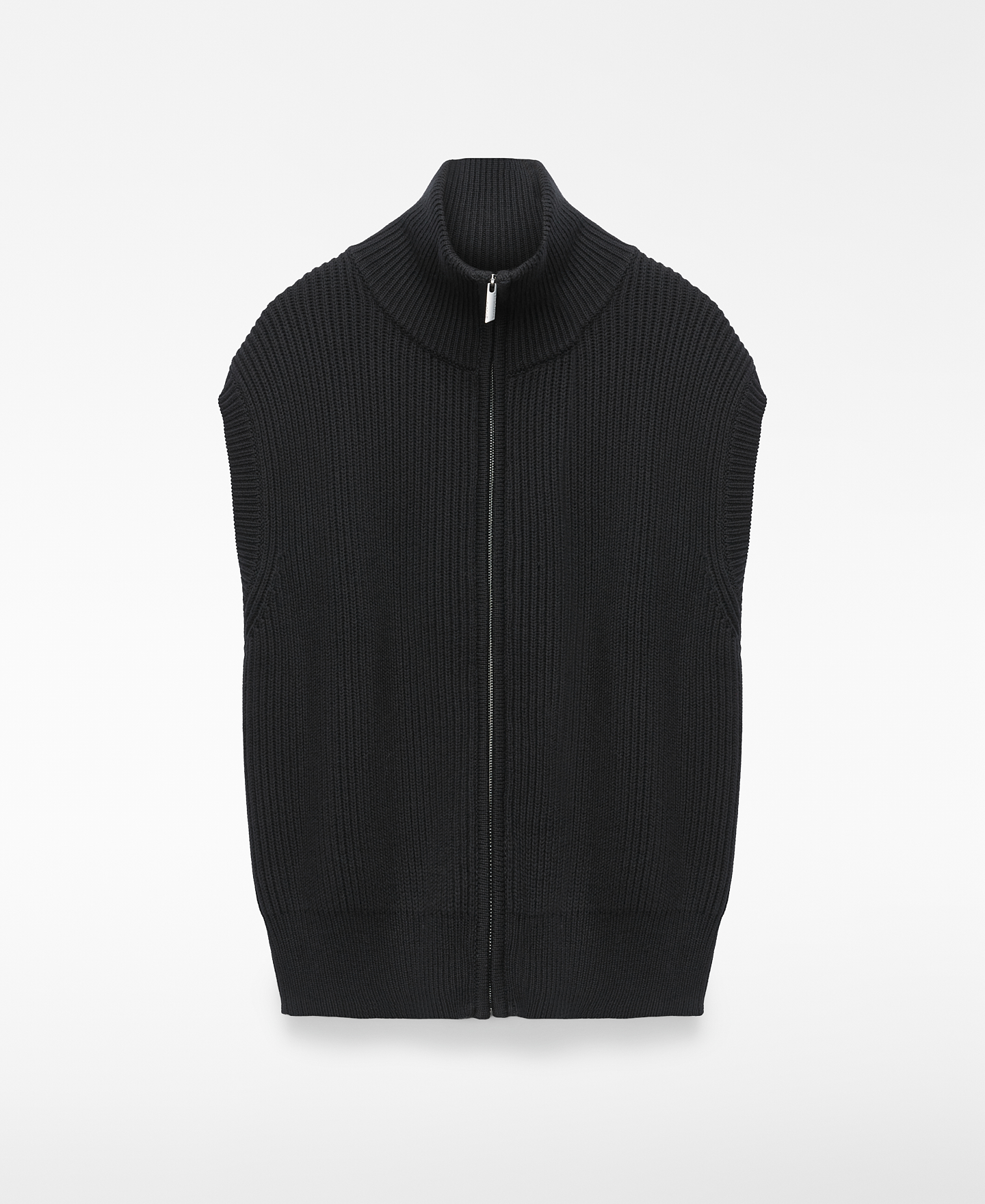 Ribbed zip-up vest image number 4