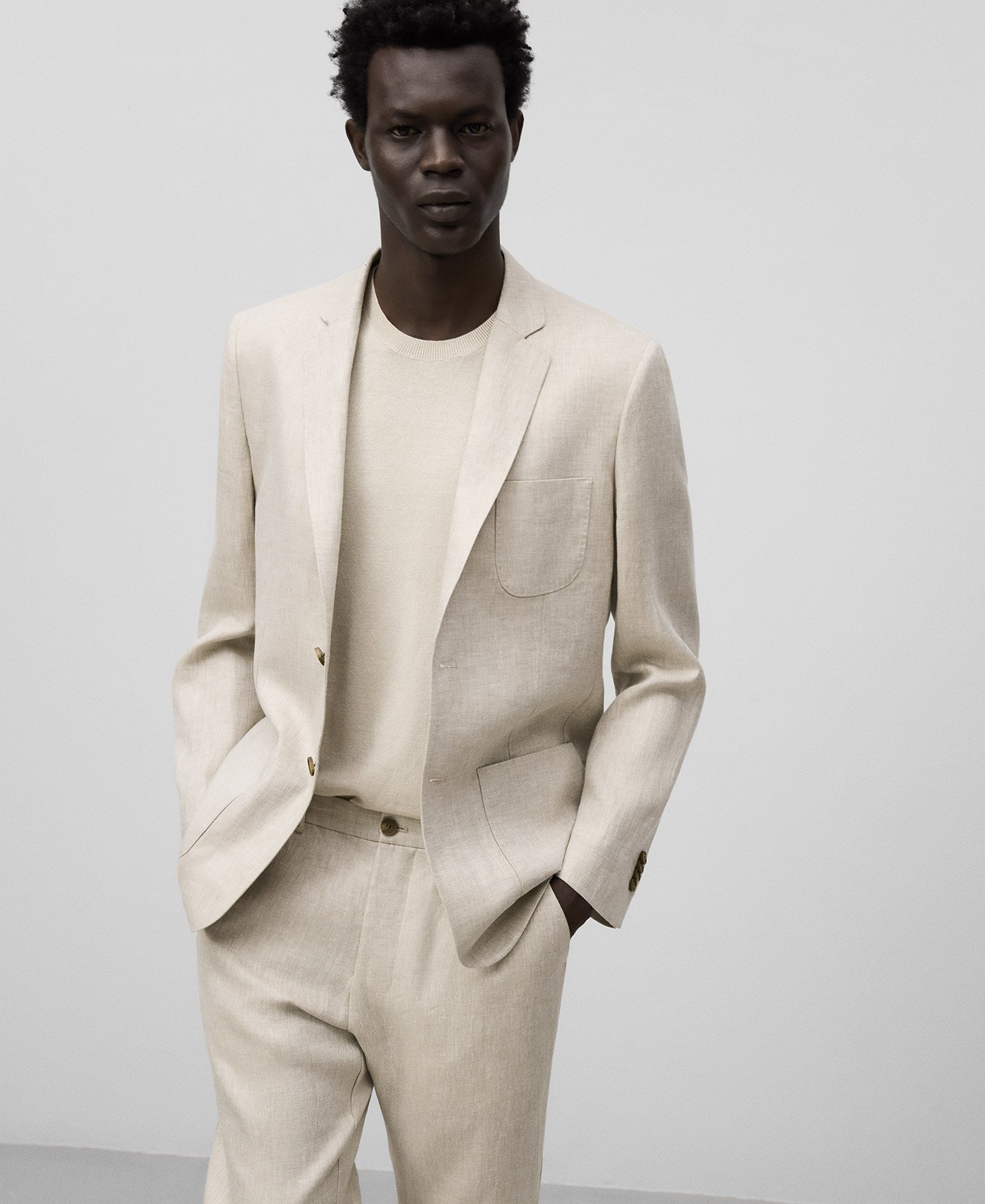 Blazer structuré en lin homme image number 0