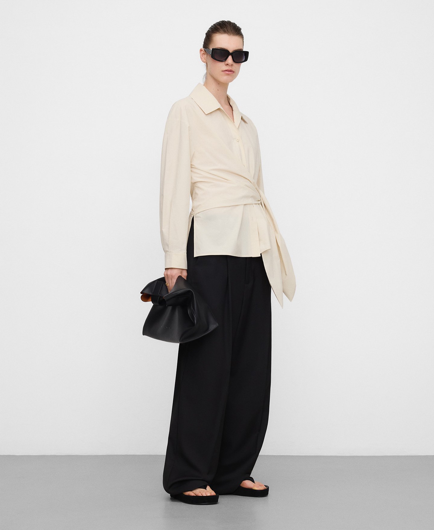 Camisa nudo lateral algod&oacute;n image number 1