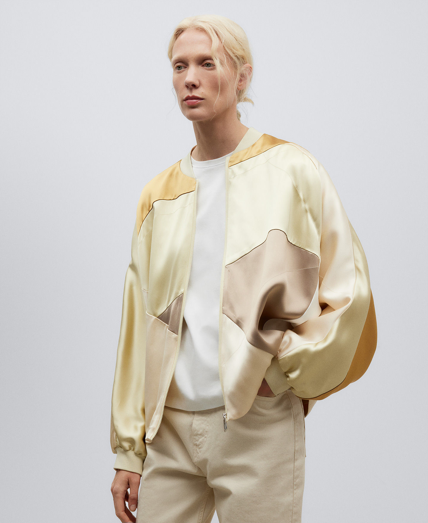 Bomber patchwork mujer image number 0