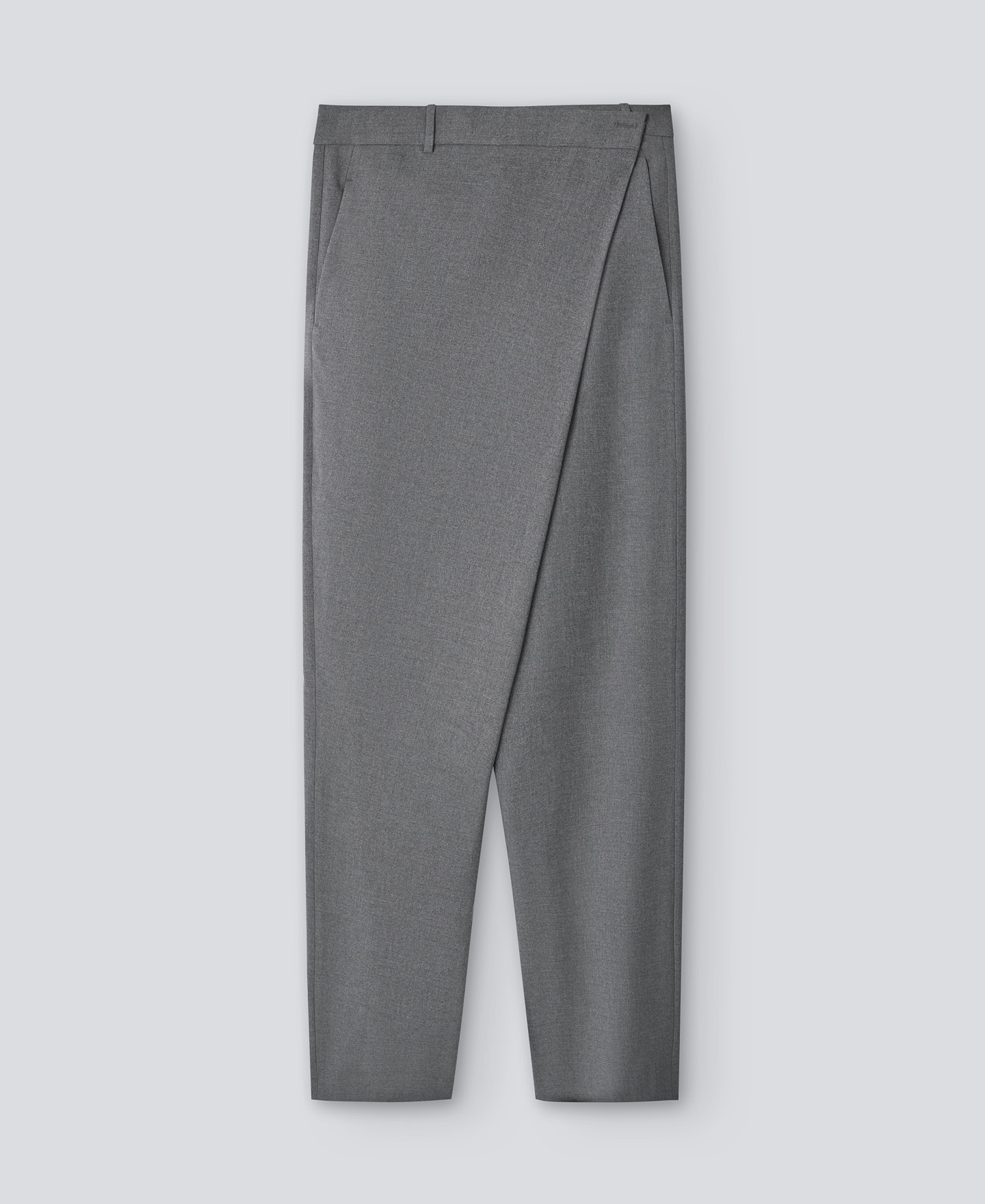 Pantalón sastre asimétrico gris mujer image number 4