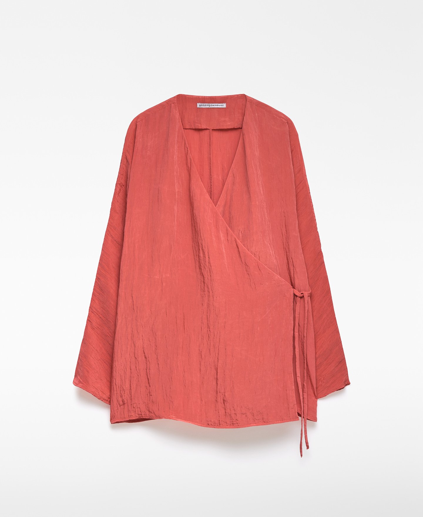 Wrinkled wrap blouse woman image number 4