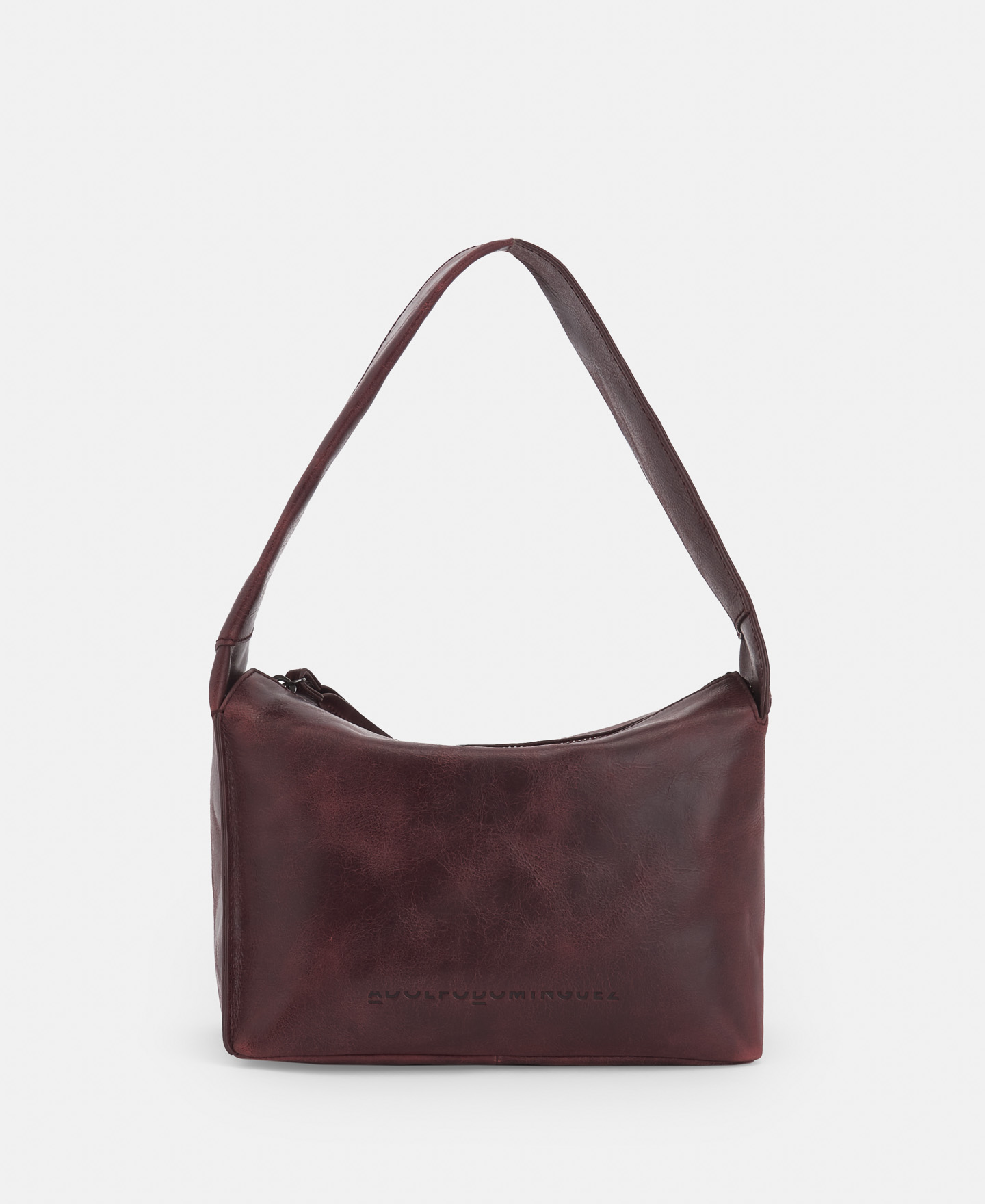Small hobo bag in leather stitched seams image number 0