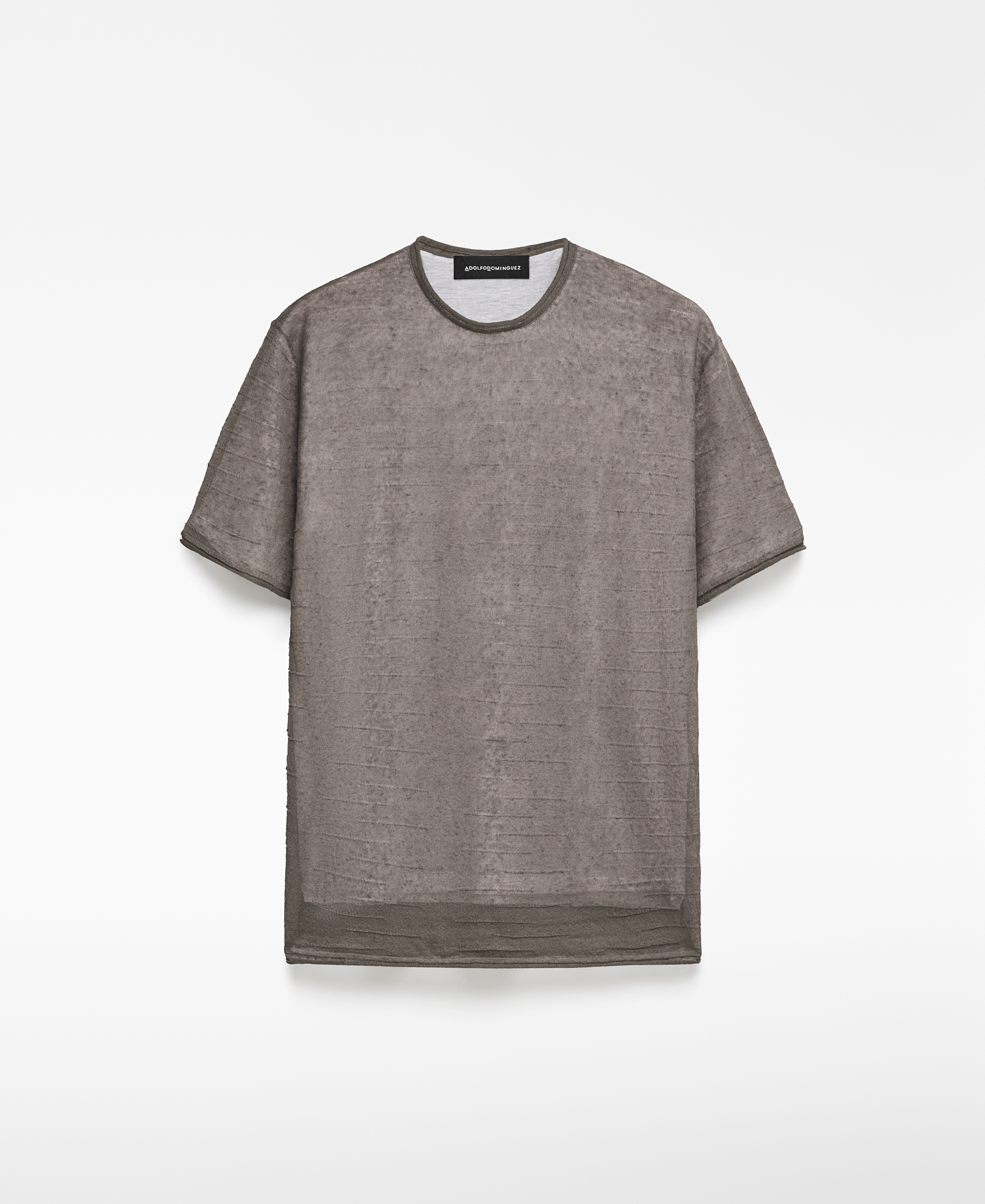 Camiseta doble capa con lino hombre image number 4