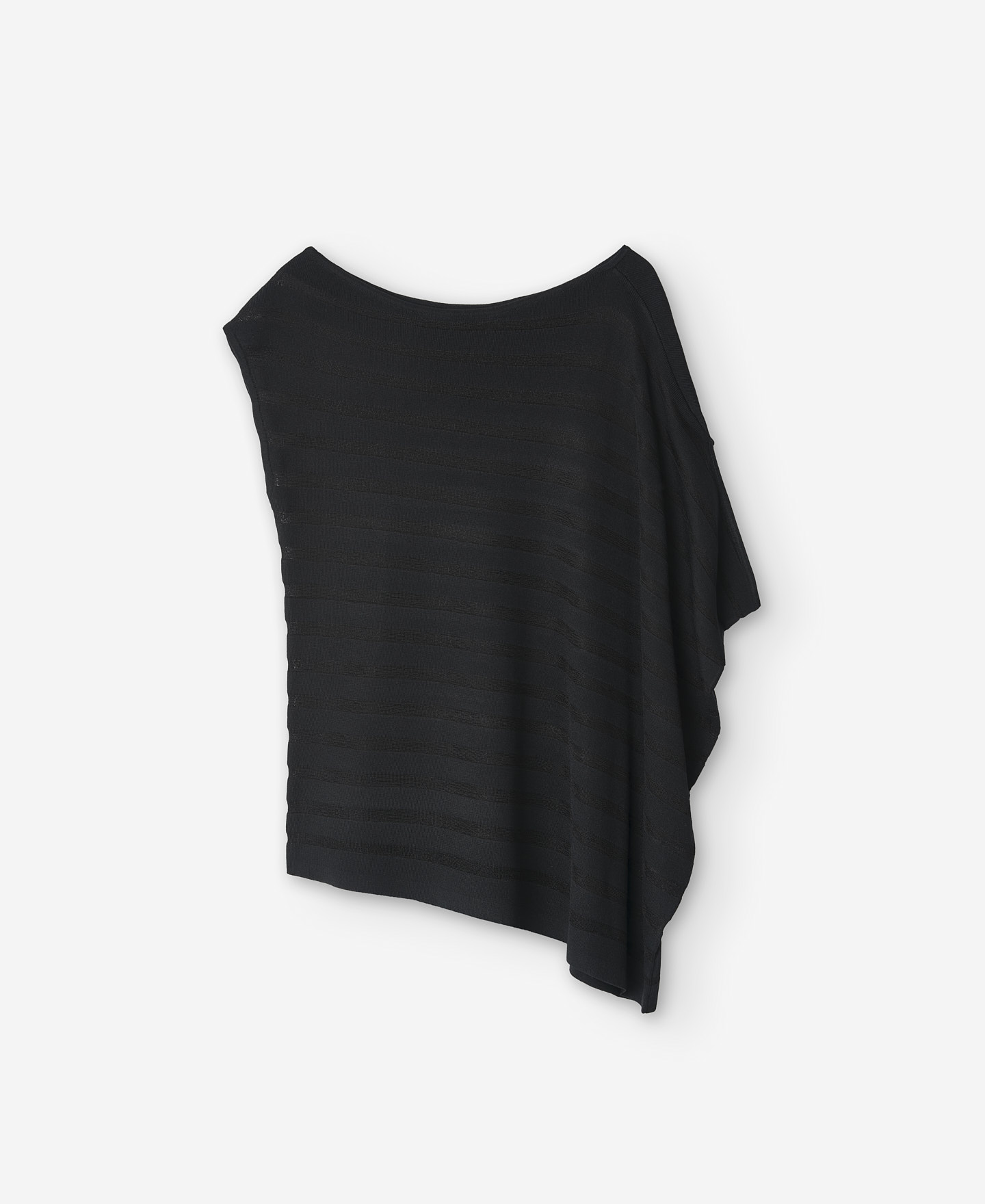 Semitransparent knitted black pullover image number 4