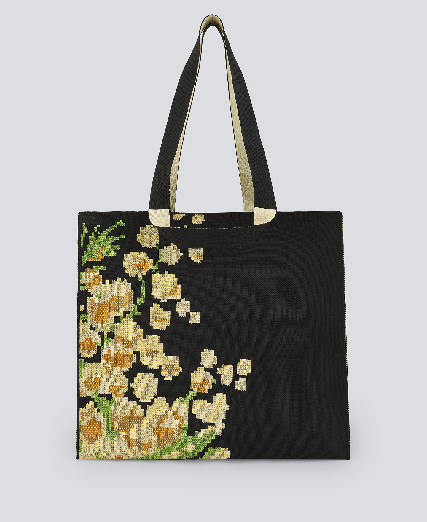 Printed knit maxi shopper bag woman image number 1