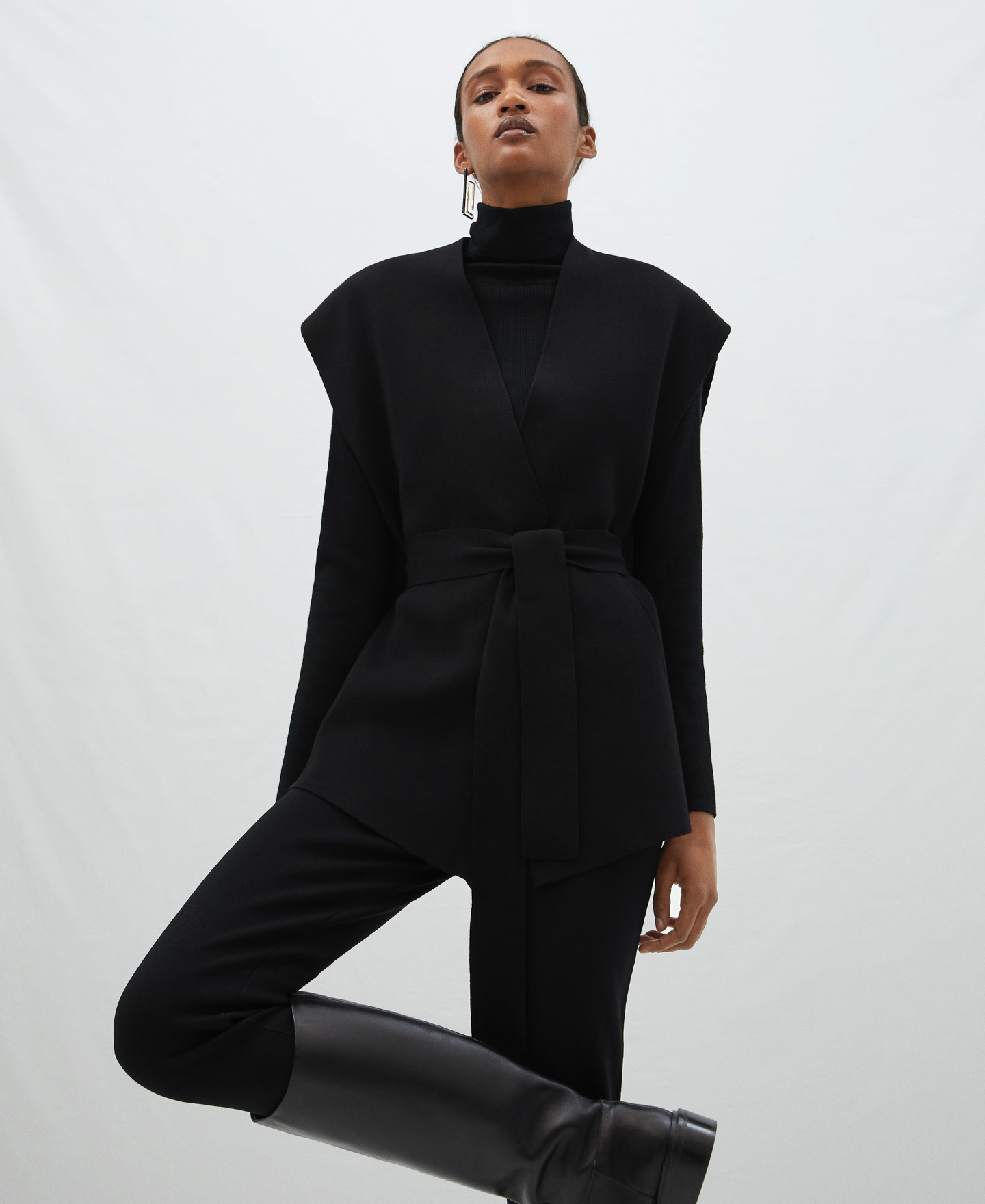 Double-fronted viscose waistcoat image number 0