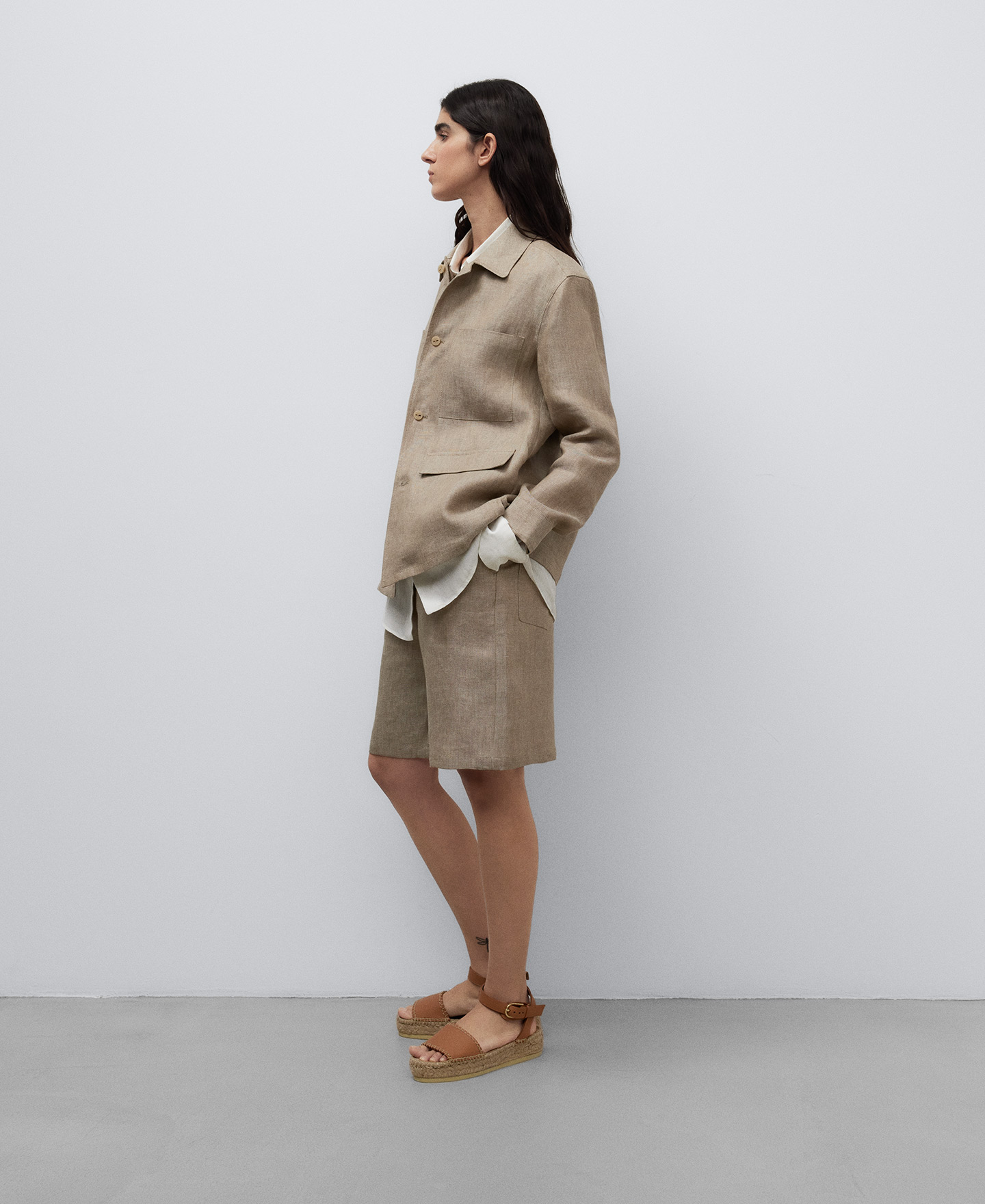Embroidered leather espadrille woman image number 3
