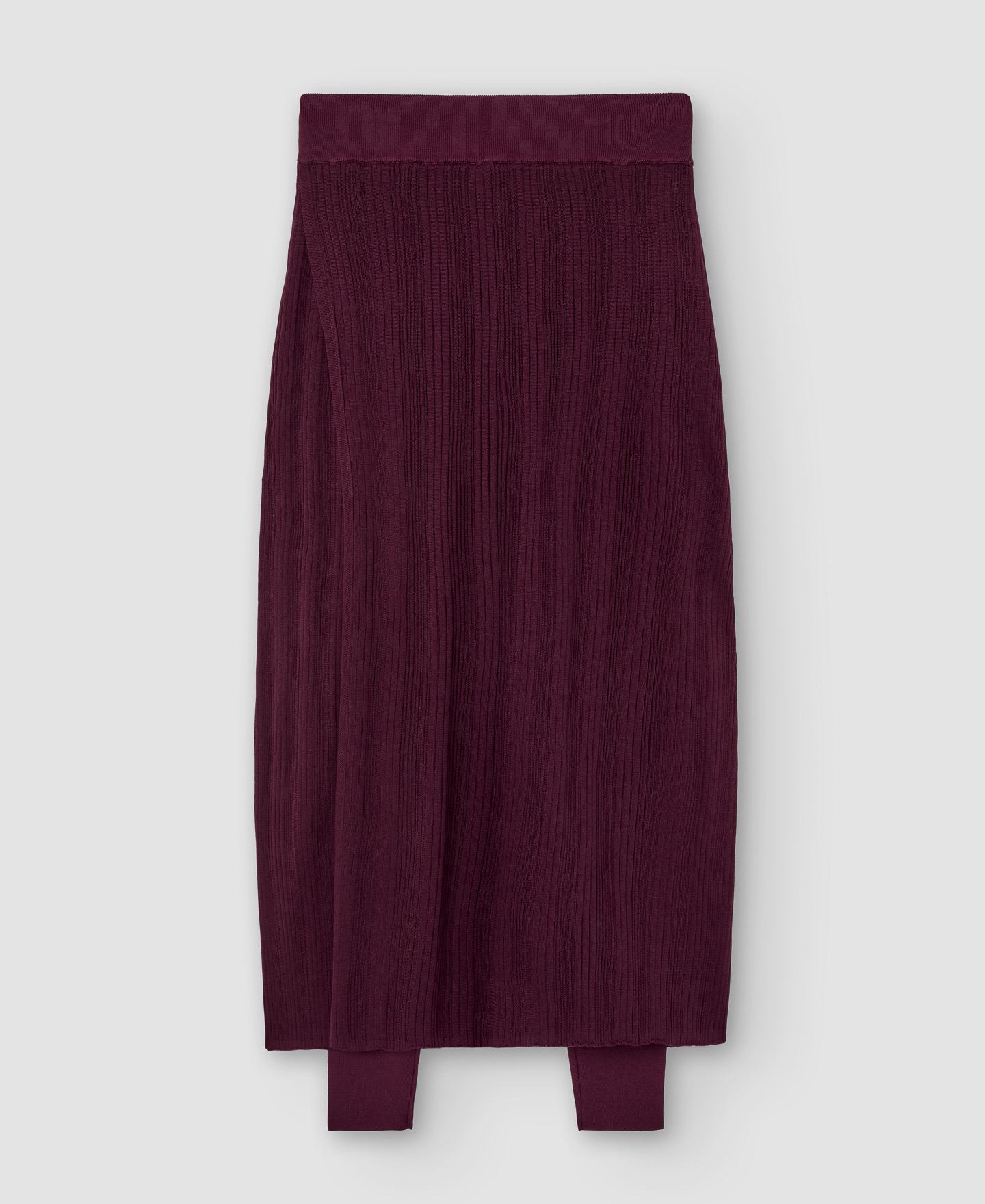 Pleated viscose skirt with leggings image number 4