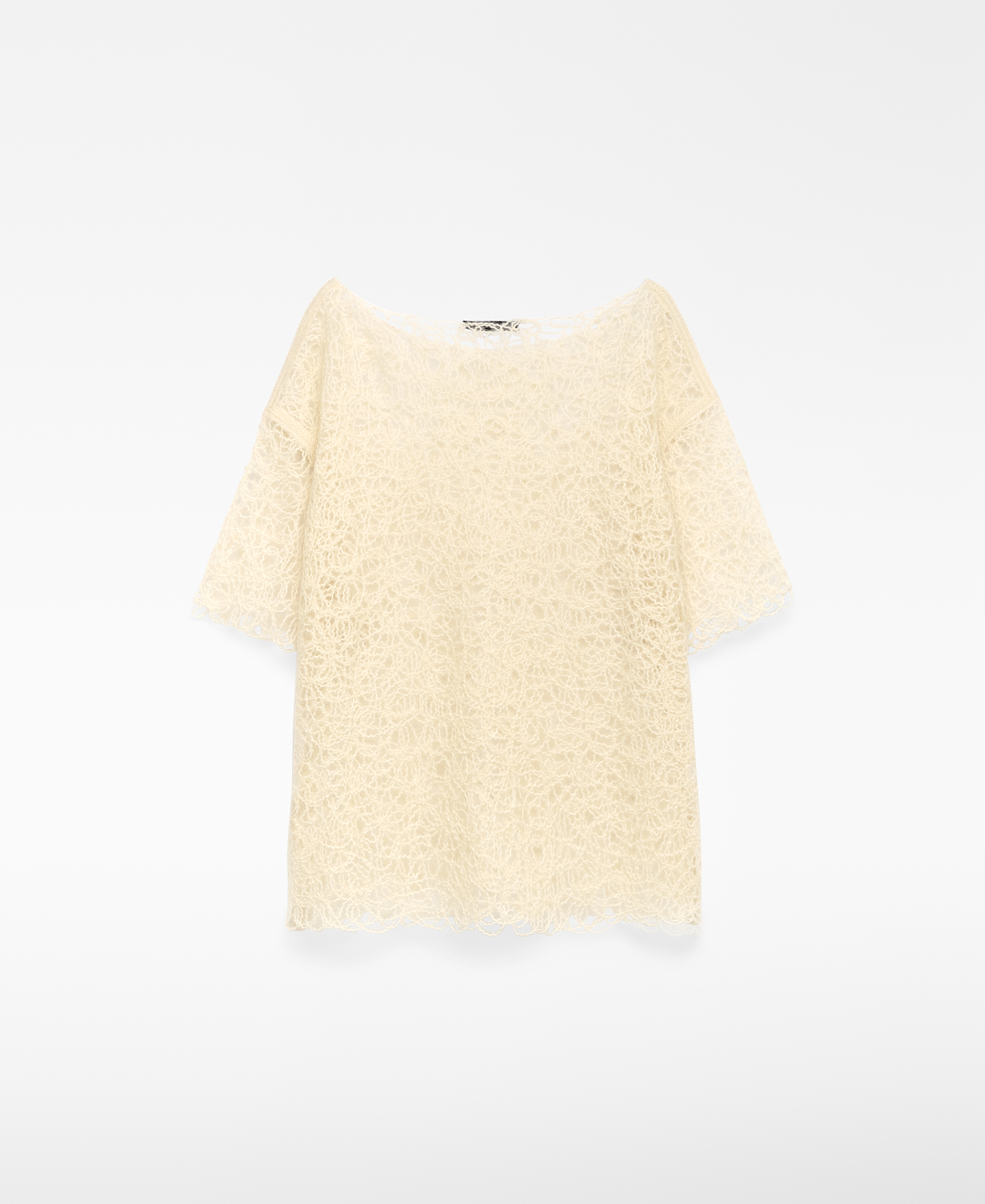 Embroidered knit top image number 5