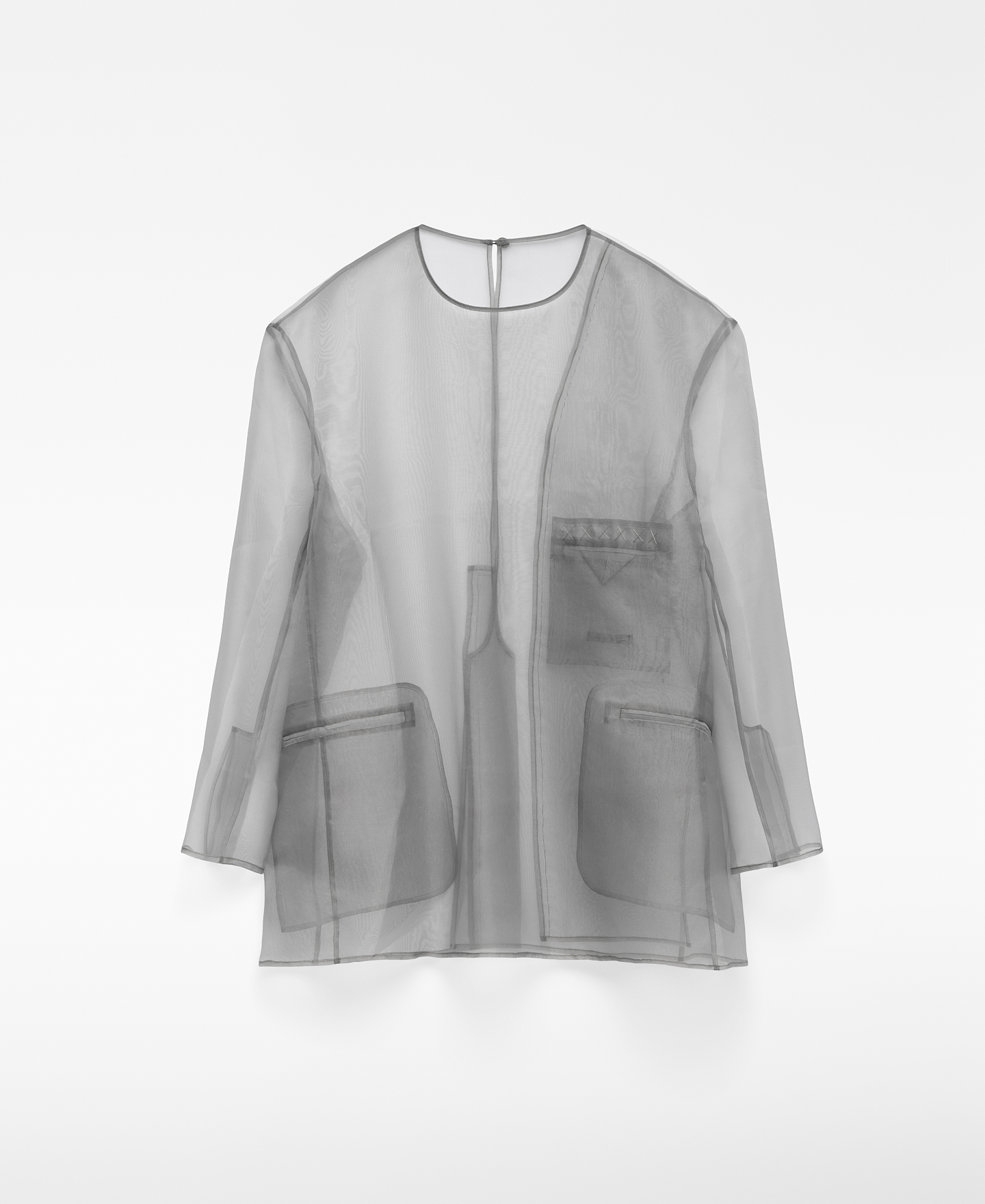 Top transparente piezas de blazer mujer image number 4