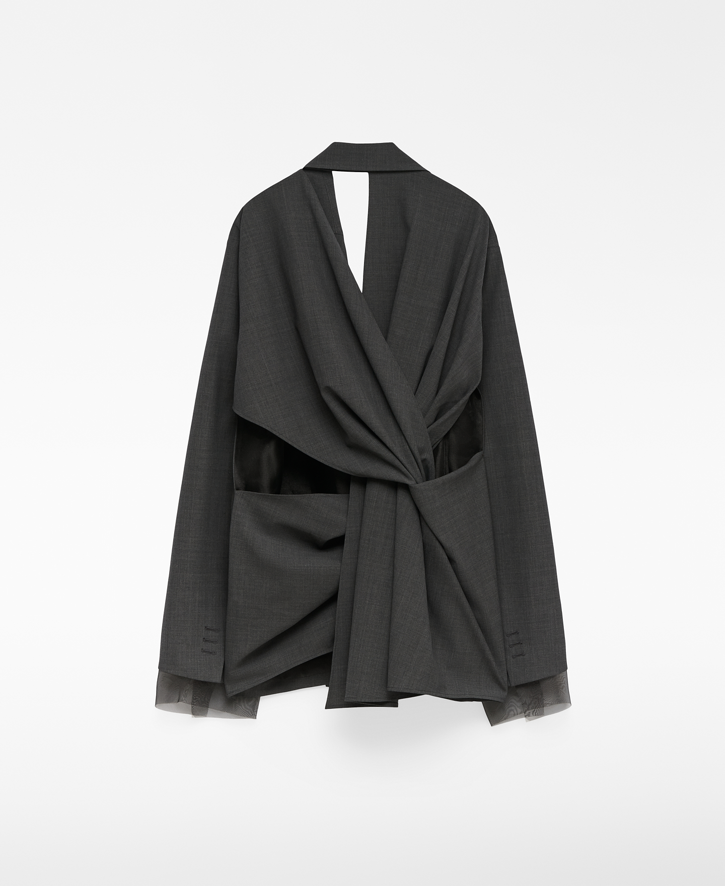 Blazer espalda cruzada mujer image number 6