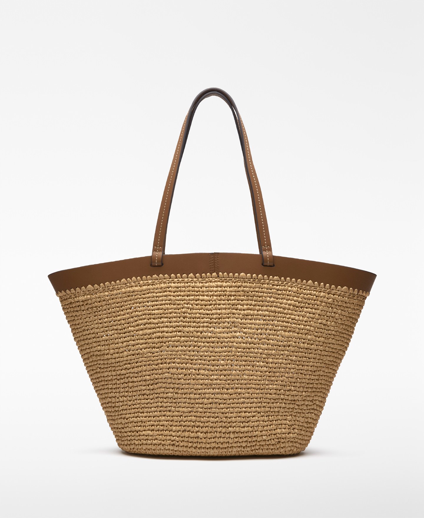 Braided paper basket bag woman image number 1