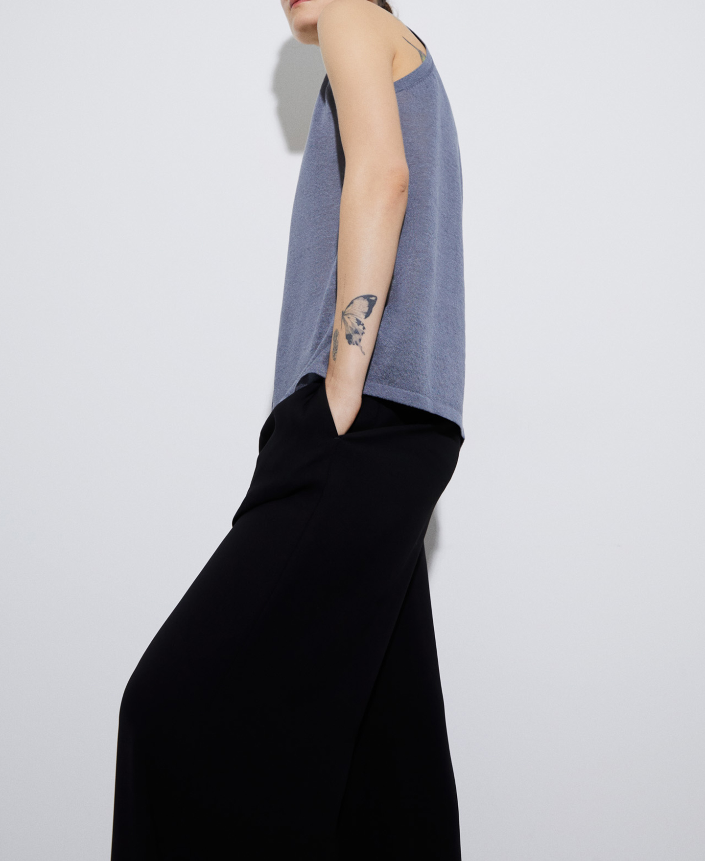 Top halter en punto lino image number 0