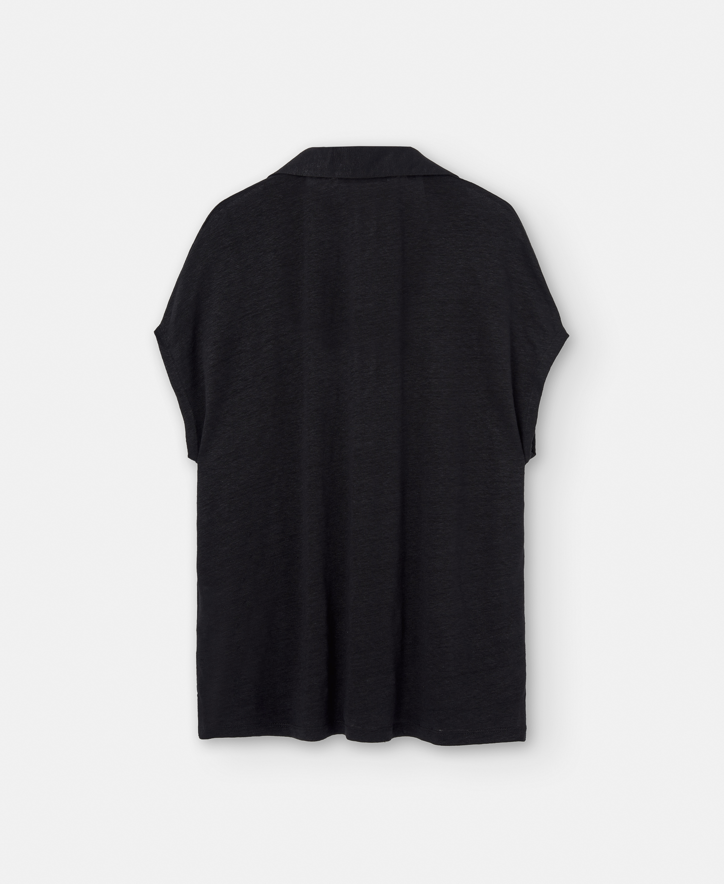 Linen polo shirt with placket image number 5