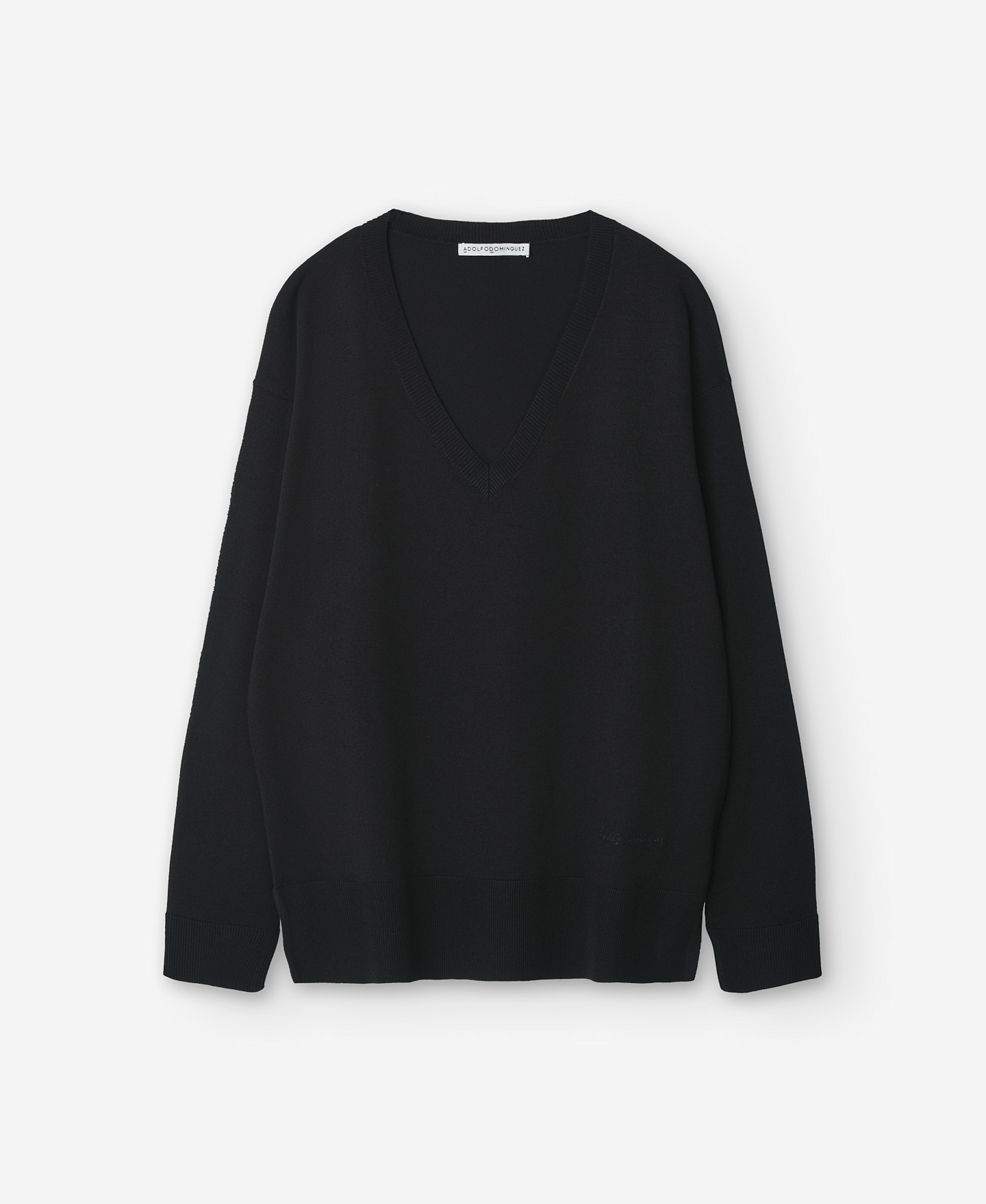 V-neckline viscose sweater woman image number 4