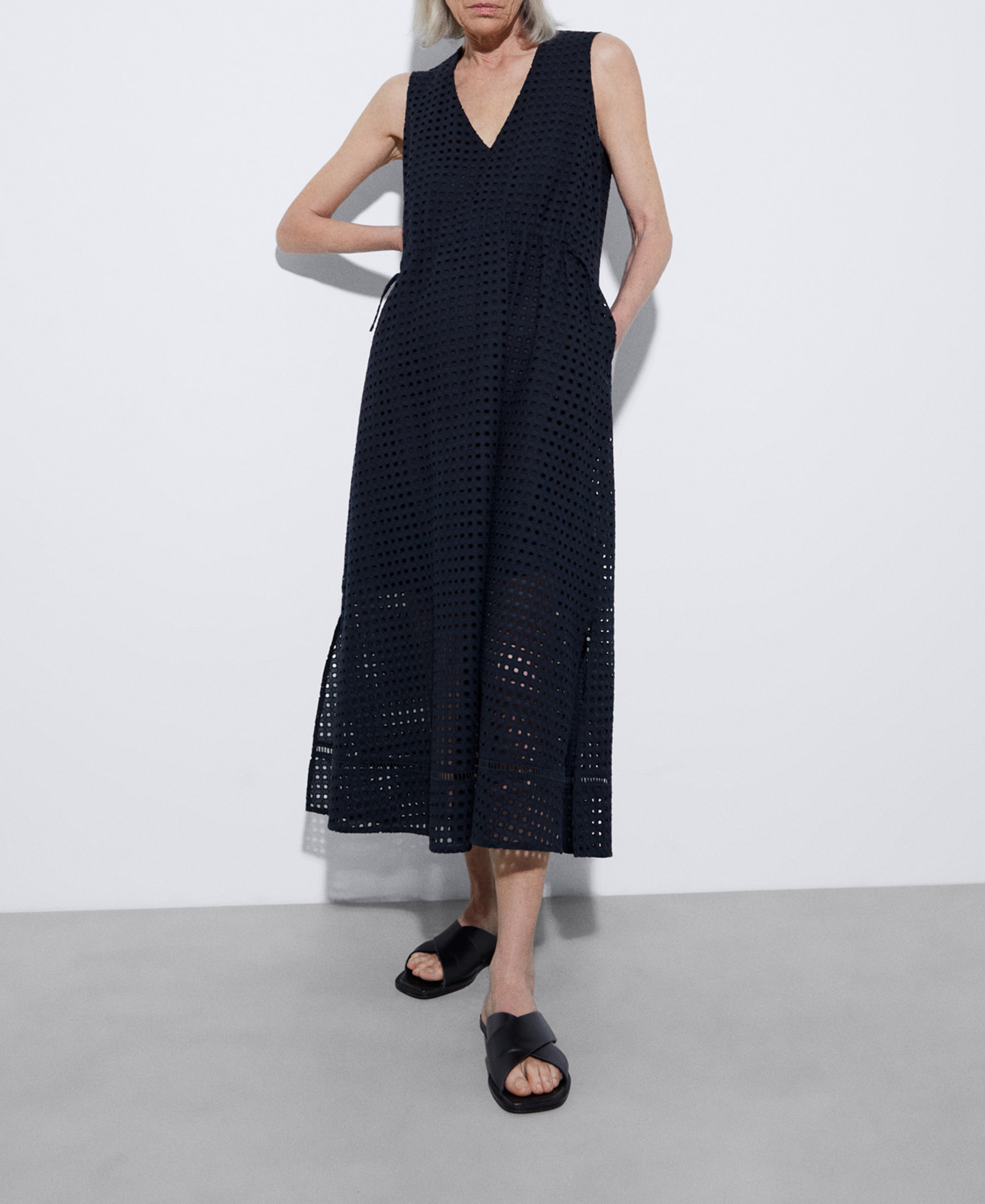 Waist gathered dress image number 1