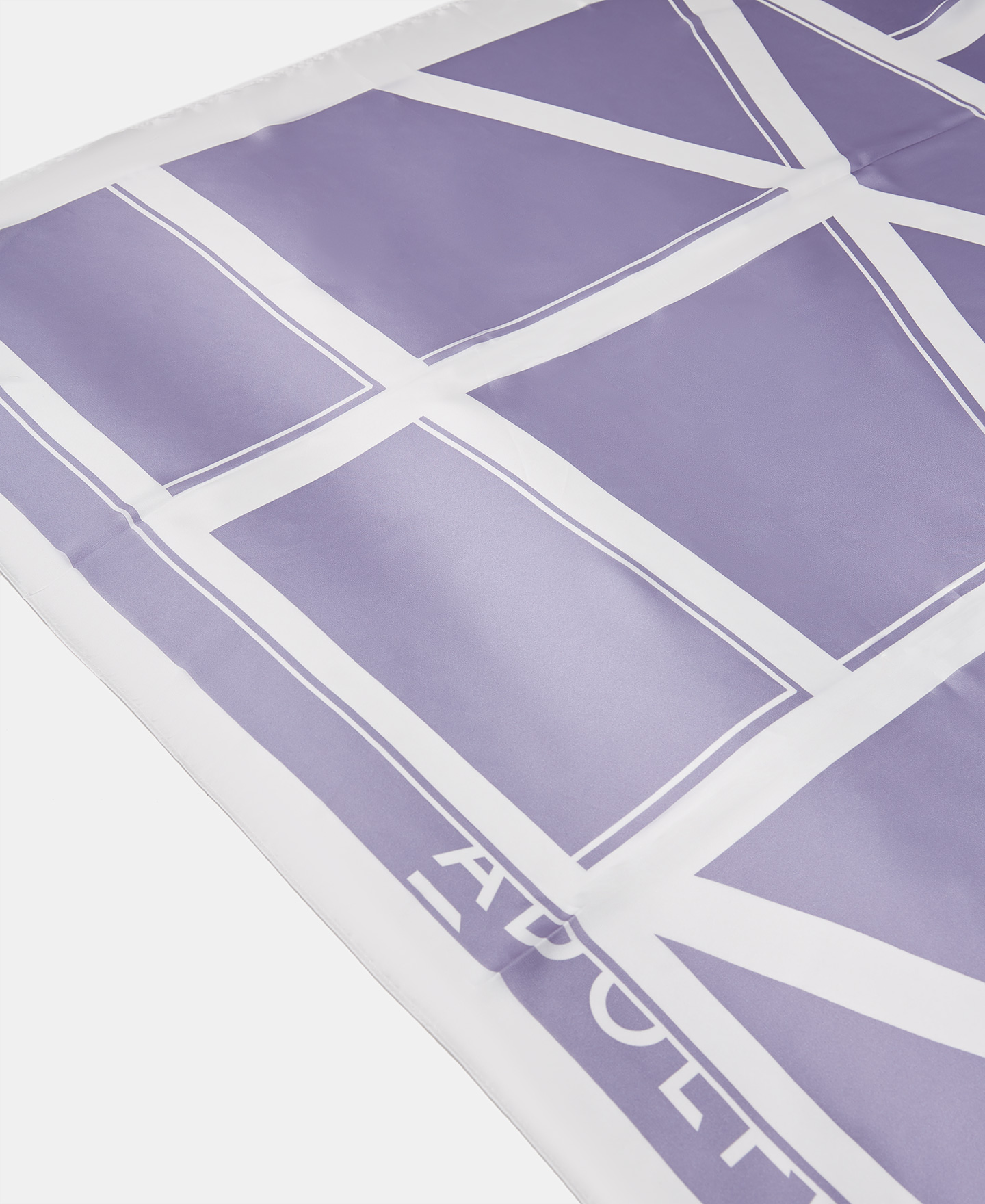Straight printed scarf with logo image number 2