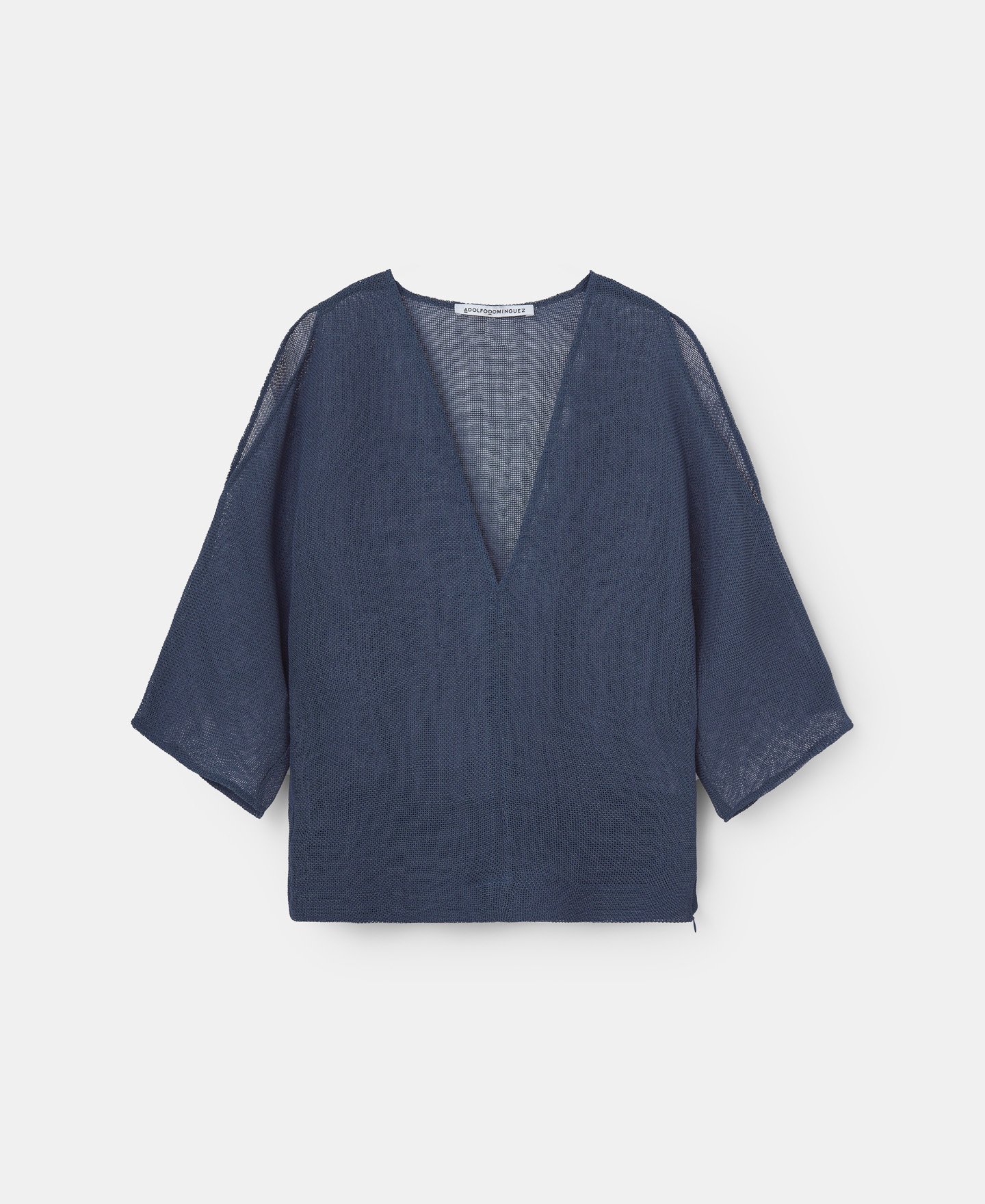 Semitransparent shirt with v-neckline image number 4