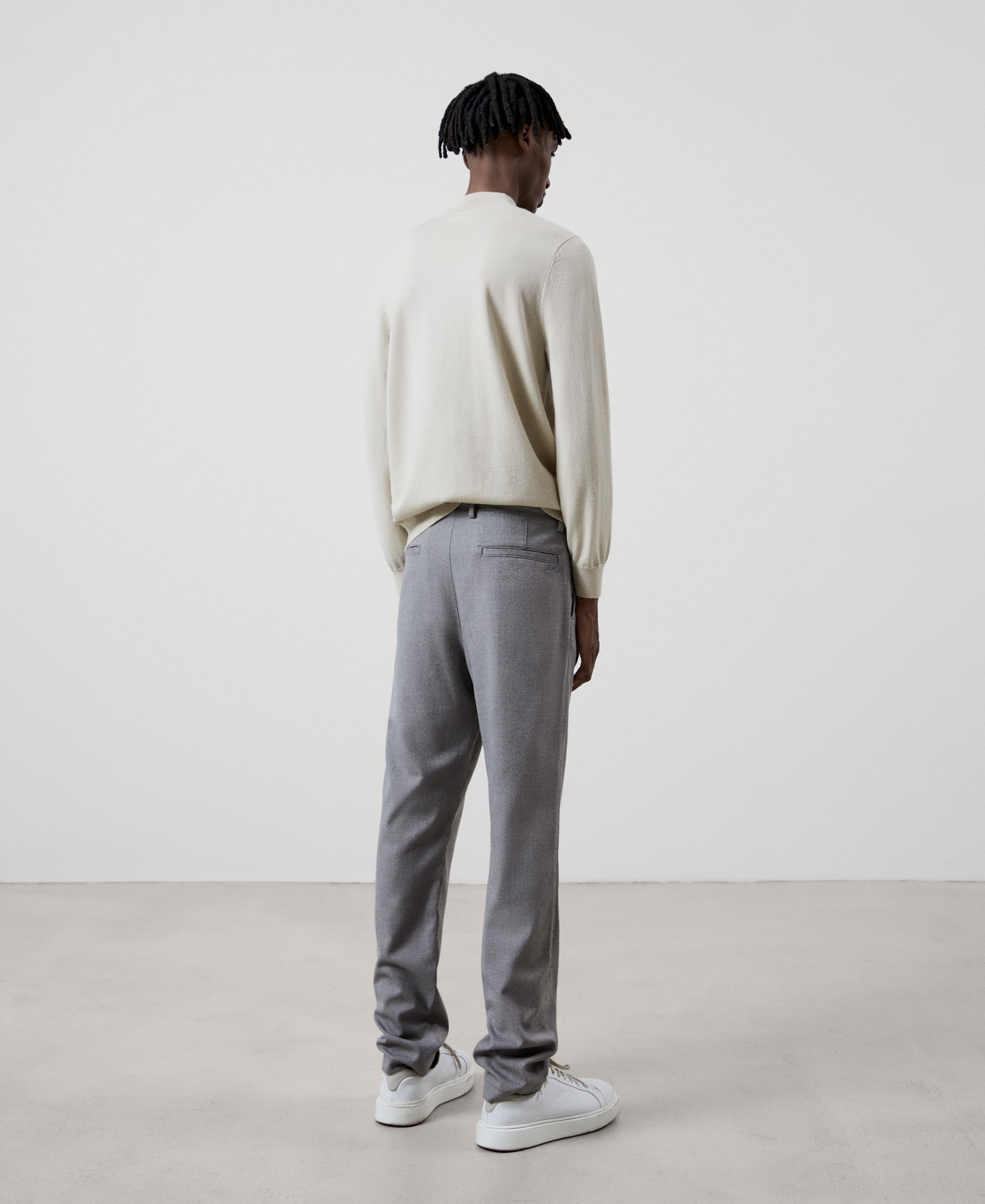 Stretch cotton chino trousers image number 2