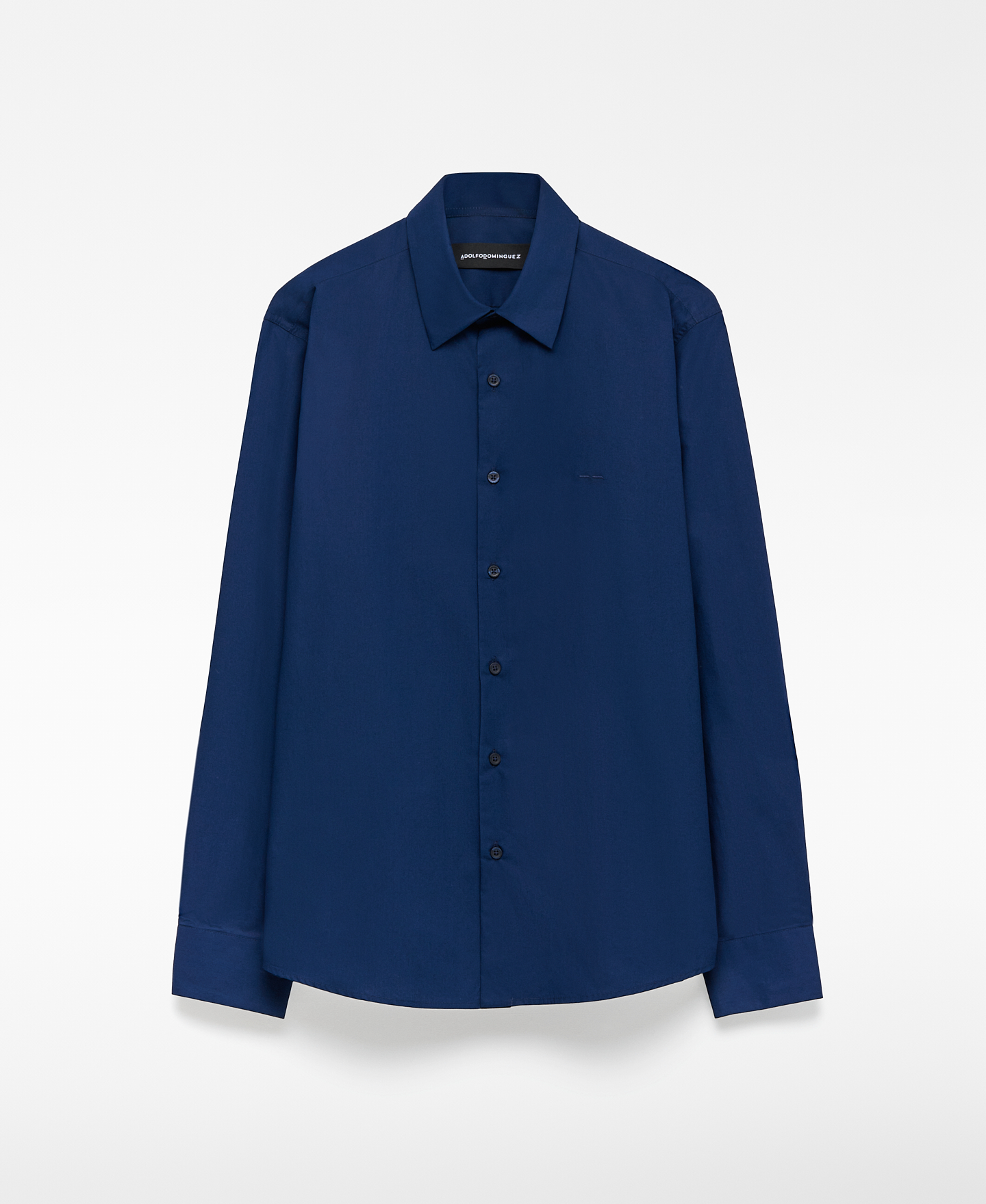 Regular fit spread collar shirt man image number 4