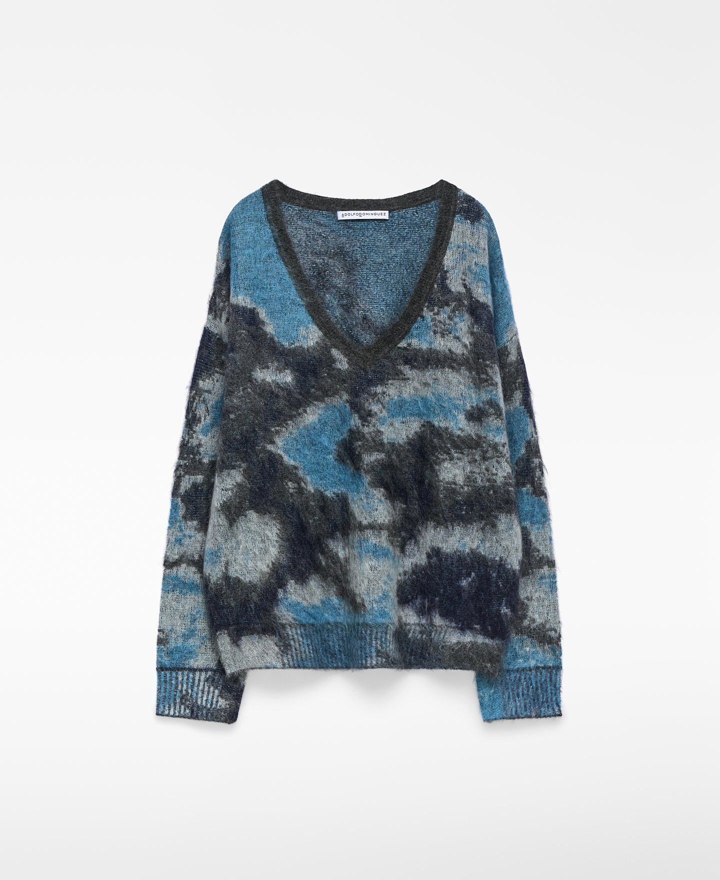 Jacquard knit printed sweater woman image number 4