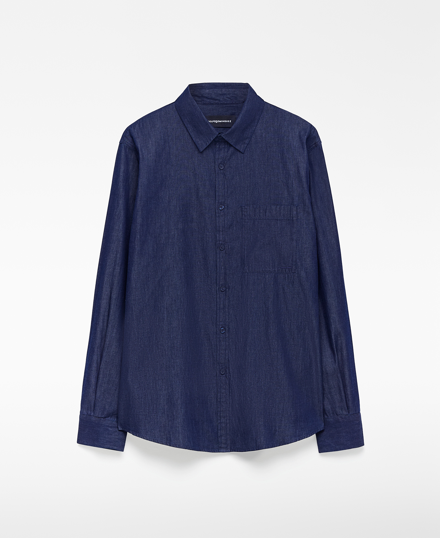 Camisa regular fit denim algodón hombre image number 4