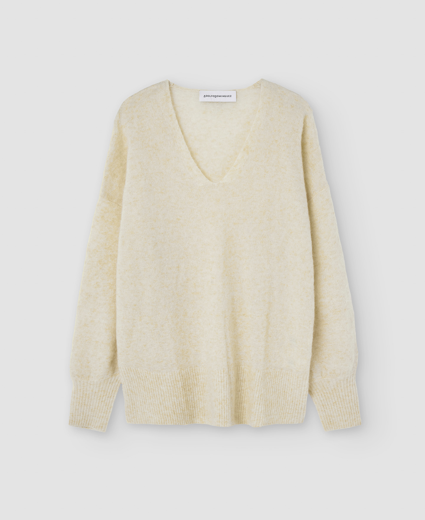 Jersey cuello pico en mohair image number 4