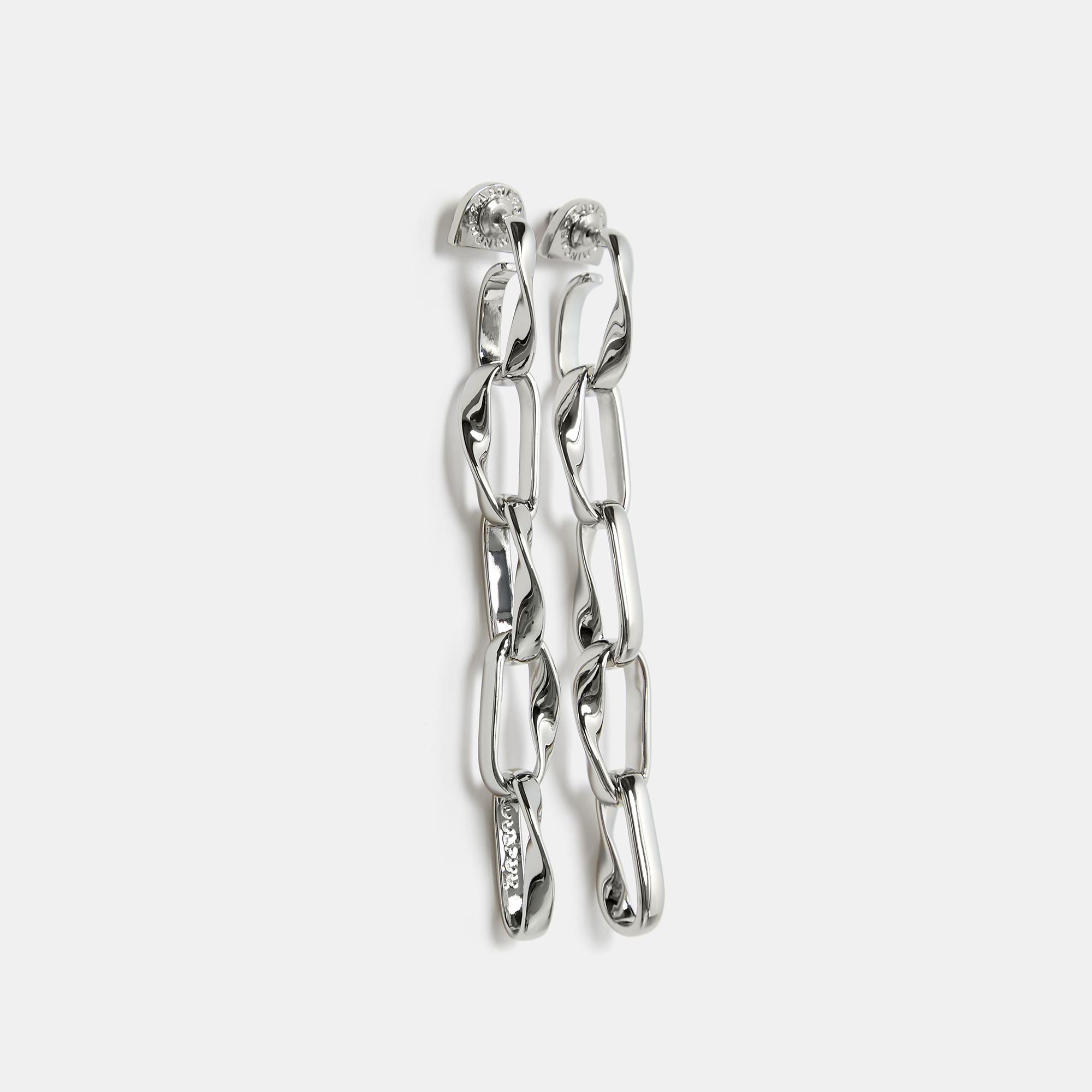 Pendientes largos eslabones imperfectos image number 1