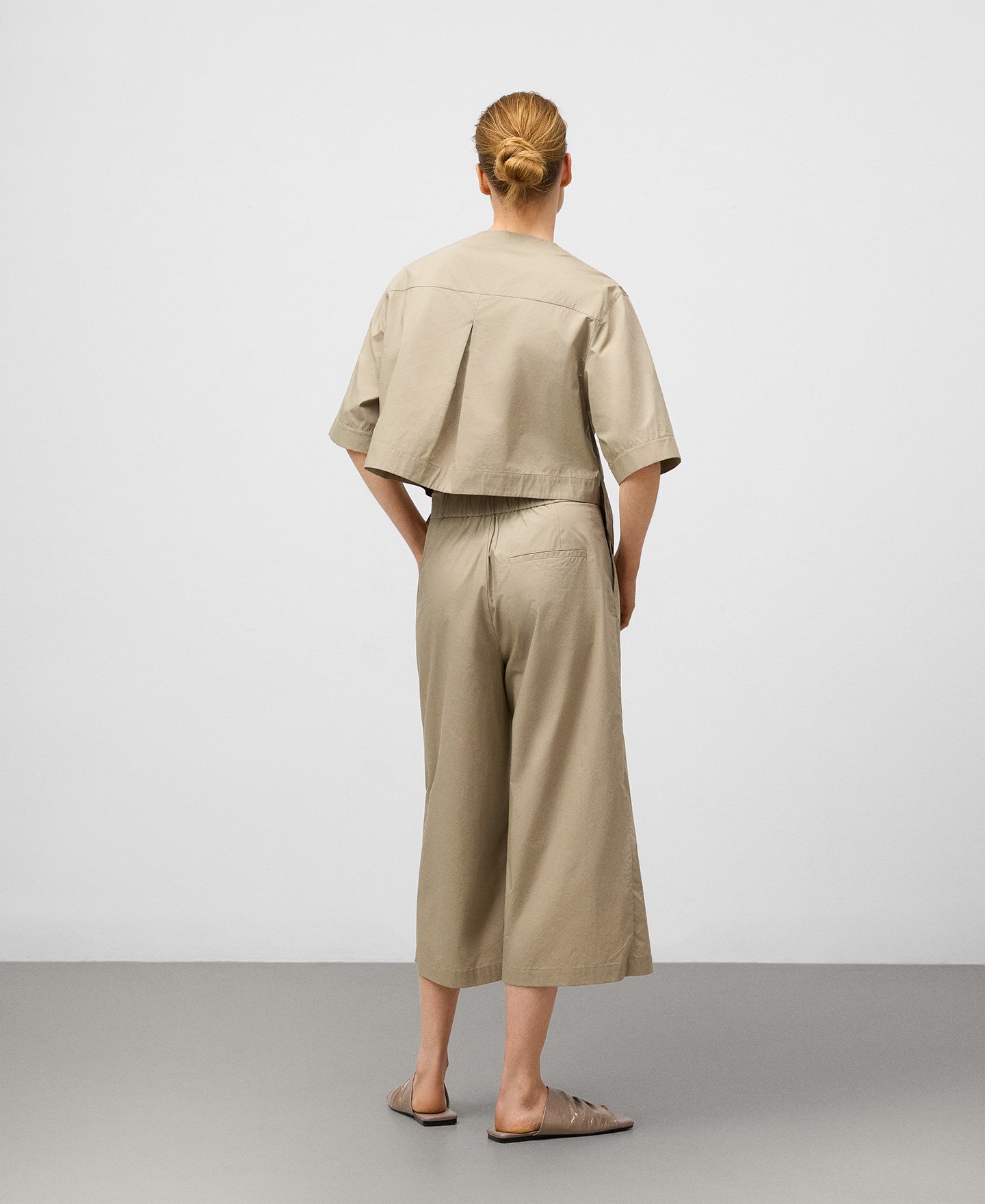Pantalón pareo cropped algodón mujer image number 2