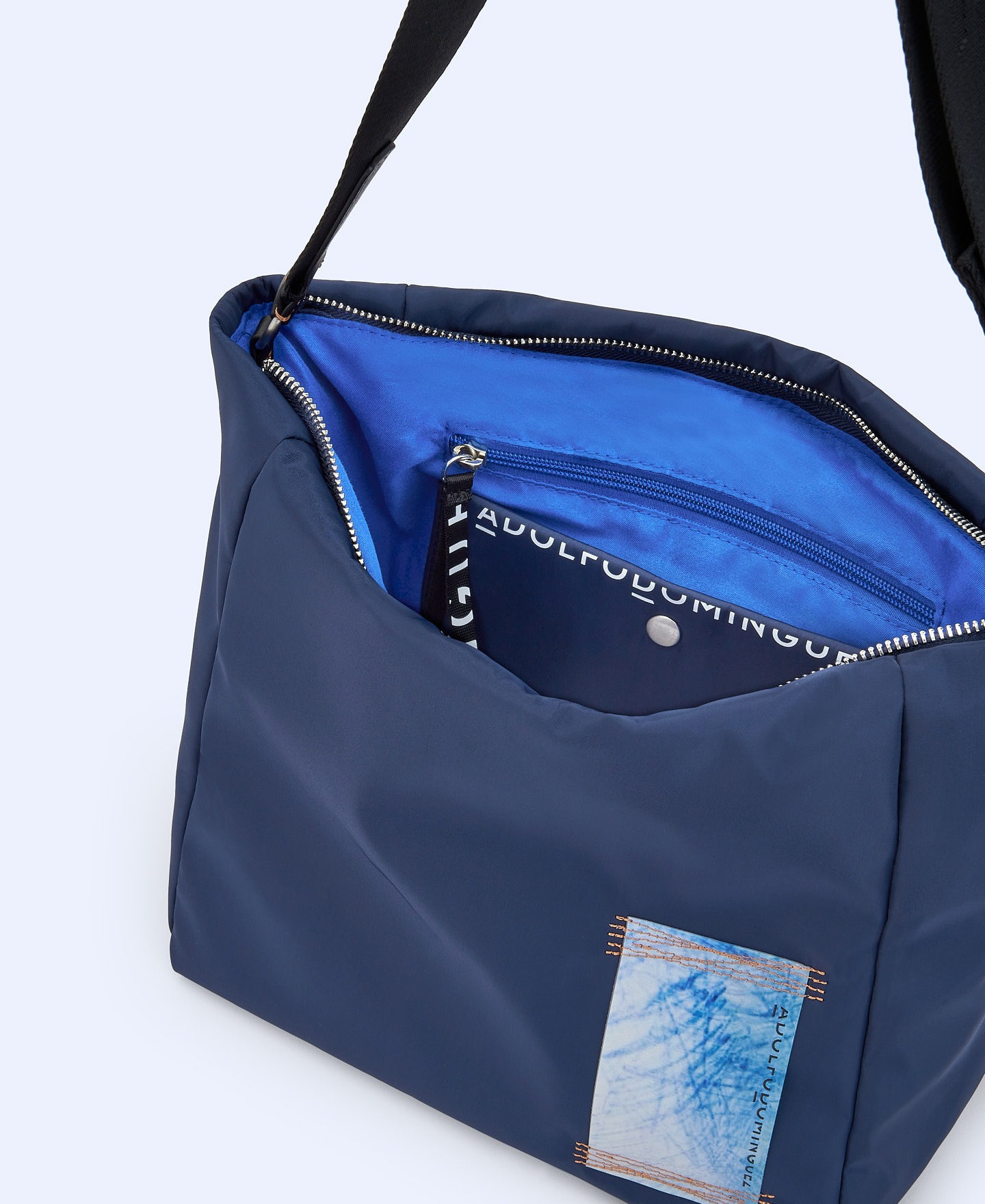 Padded fabric medium shoulder bag image number 3