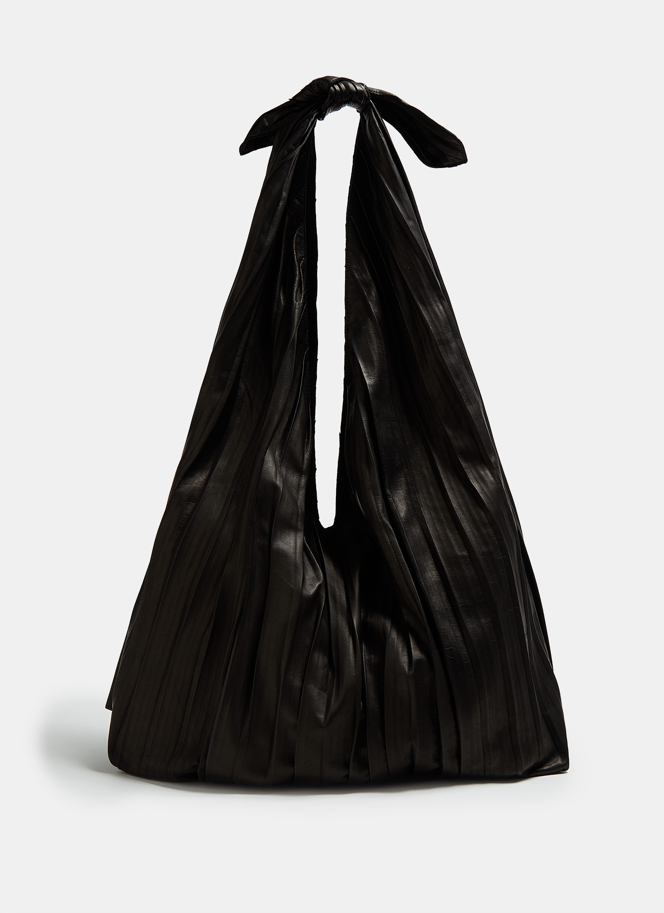 Hobo maxi en piel plisada image number 2