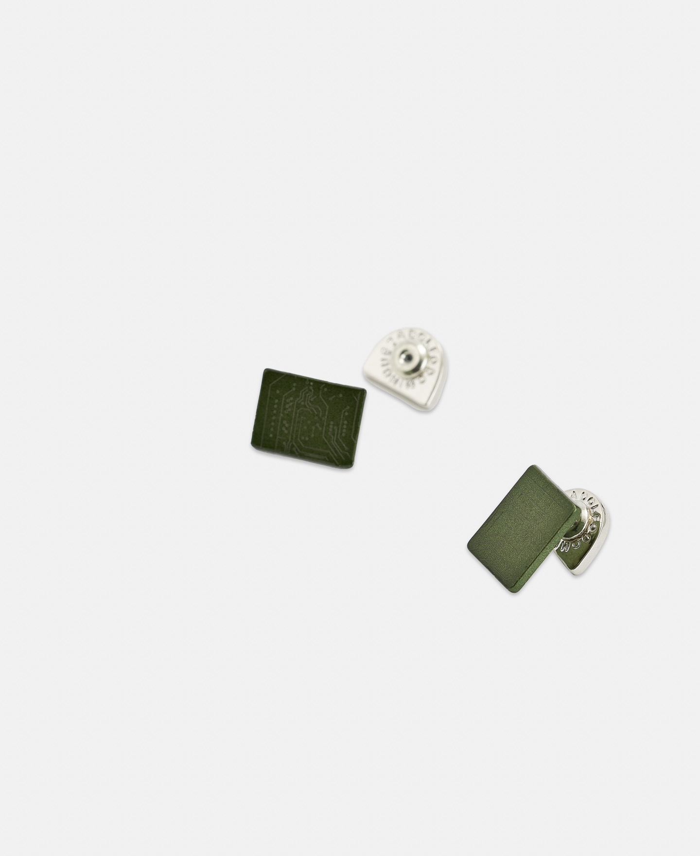 Pendientes rectangulares grabado autor image number 2