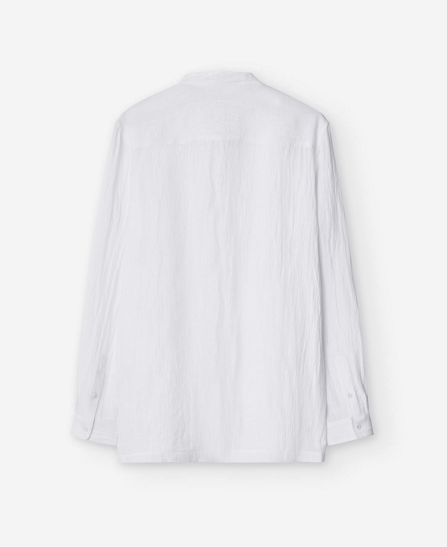 European linen wrinkled texture shirt image number 5