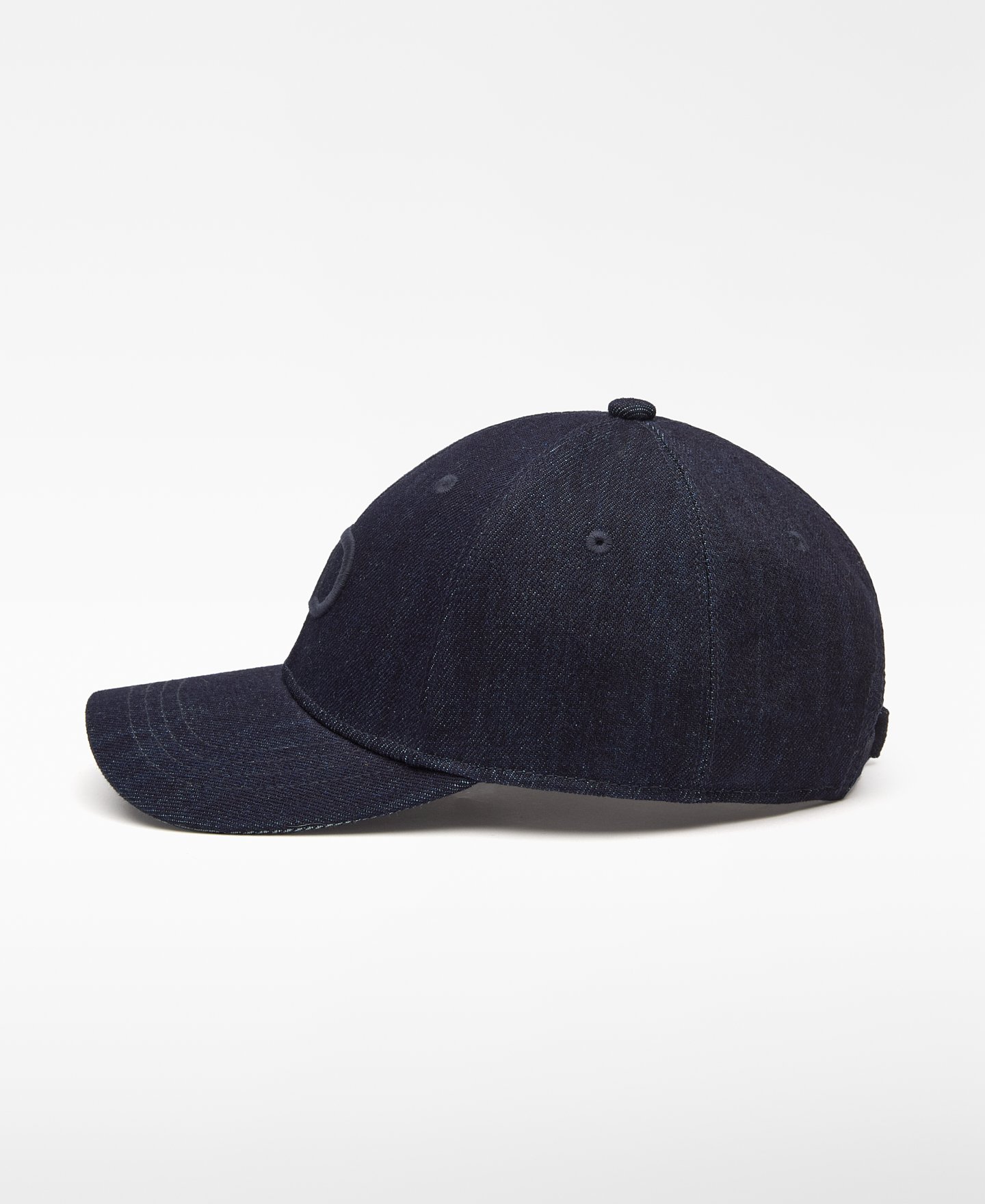 Embroidered logo denim cap man image number 1