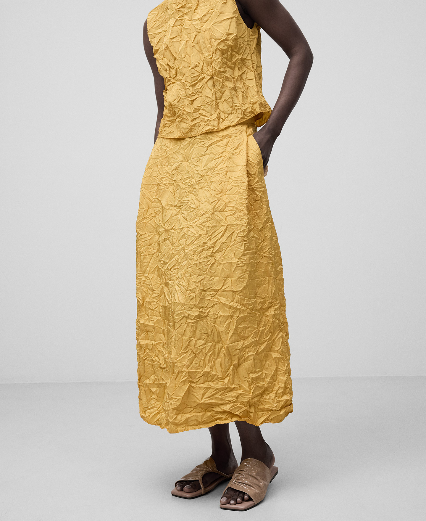 A-line midi skirt woman image number 0